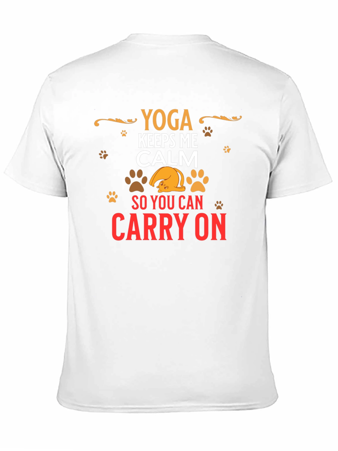 Black Yoga Keeps Me Calm Graphic T-Shirt view 11