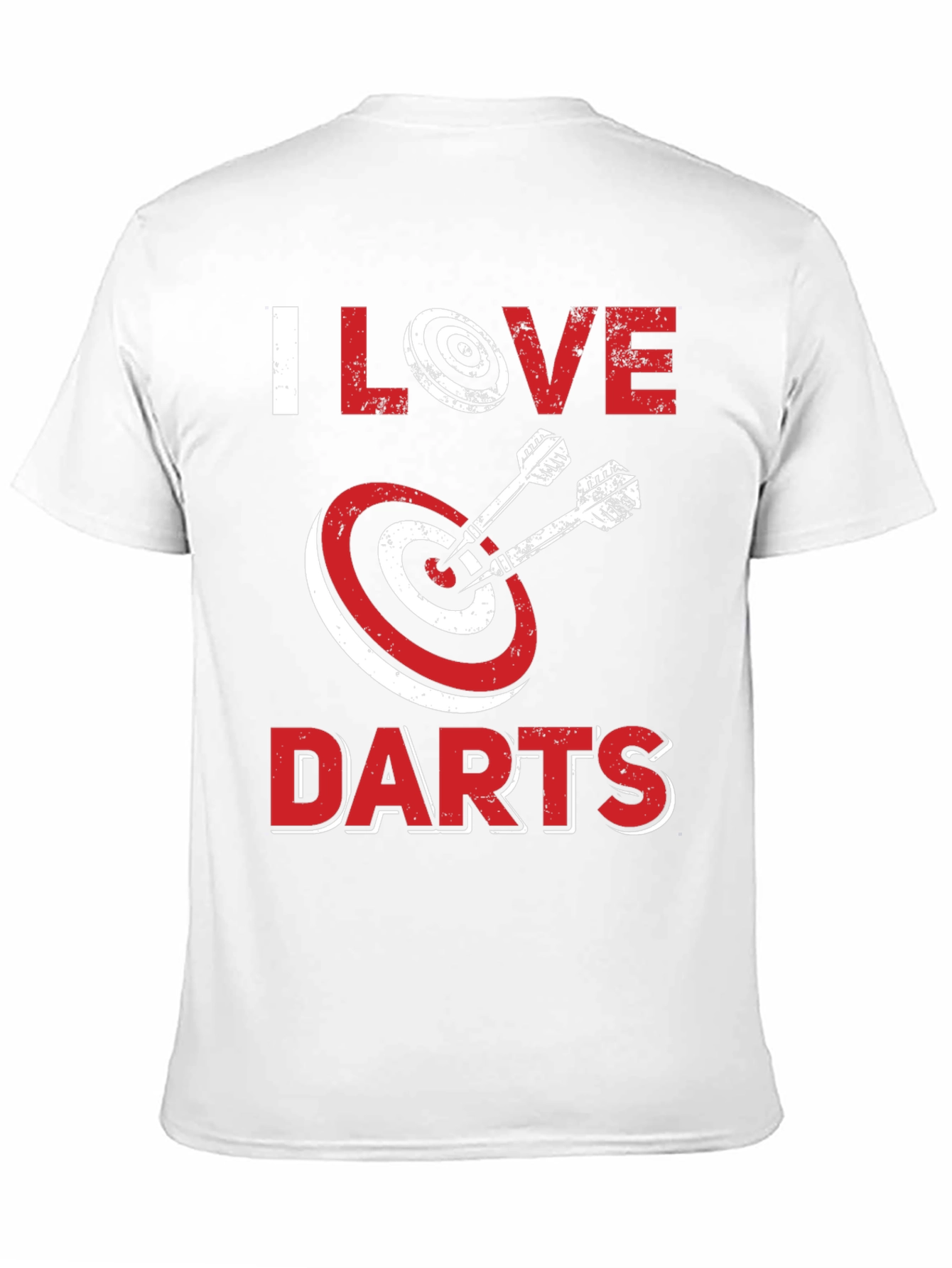 Black I Love Darts Graphic Tee - Black Cotton Casual Shirt view 11