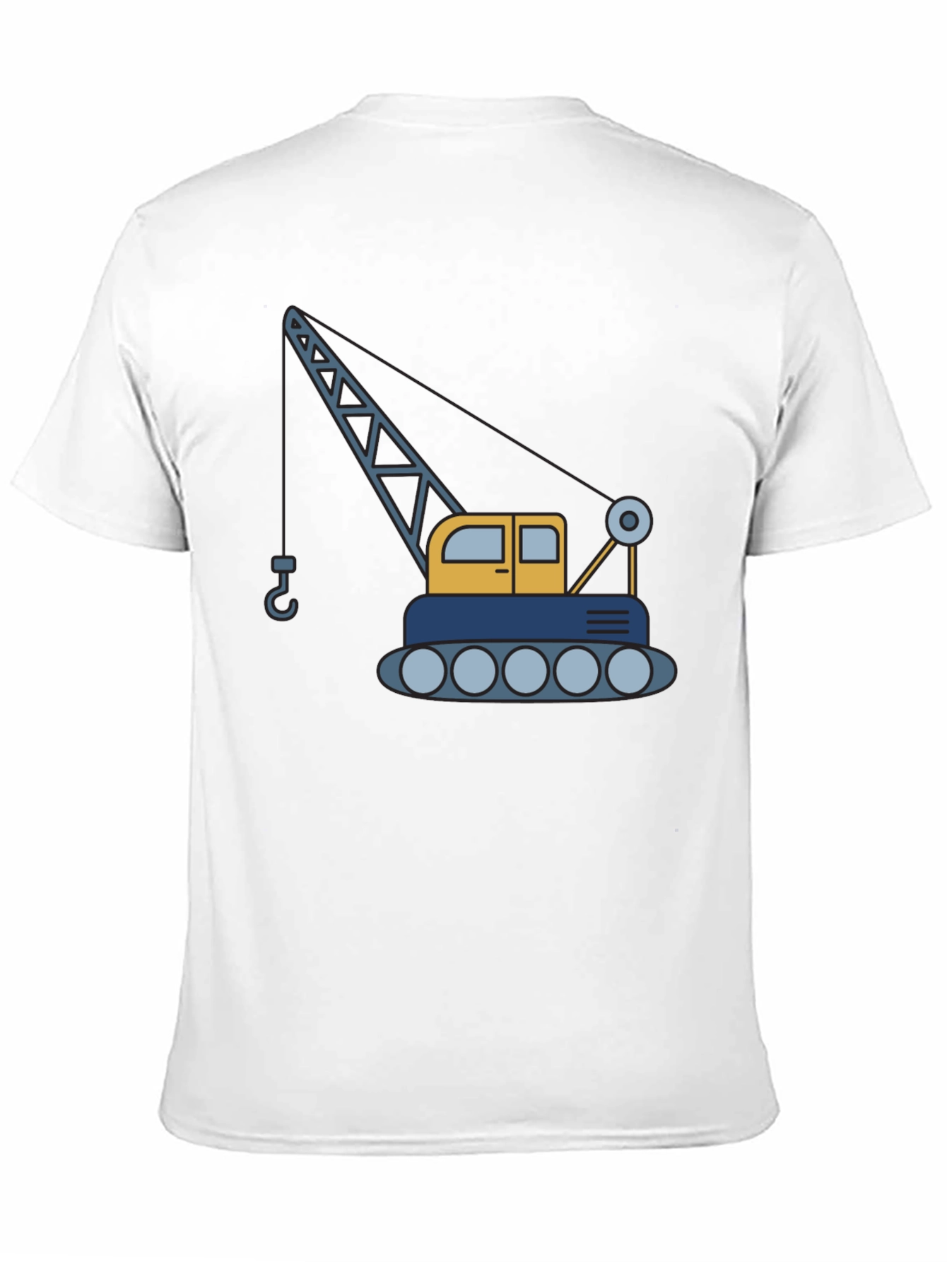 Black Crane Graphic T-Shirt - Construction Vehicle Tee view 11