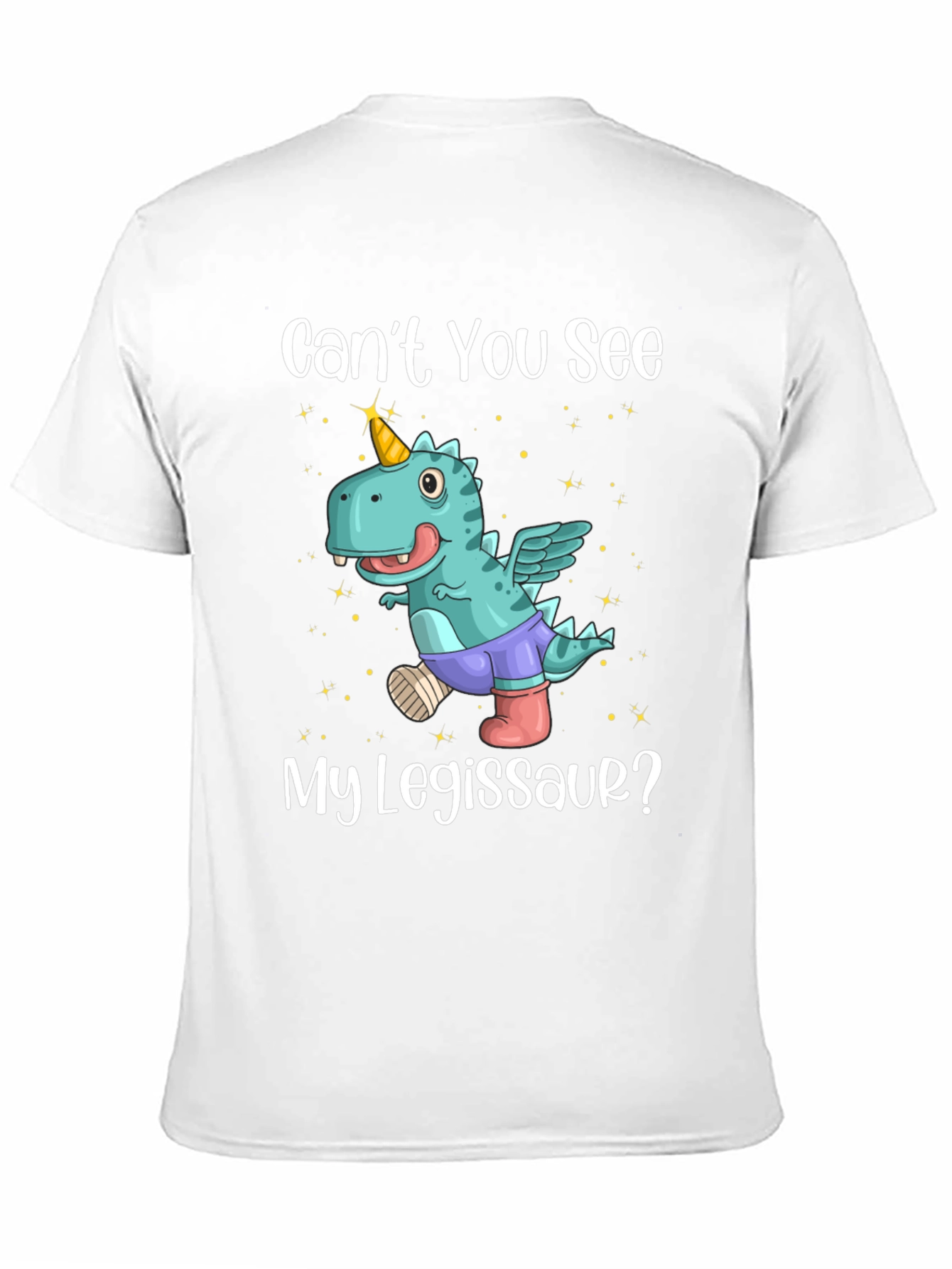 Black Funny Legisaur T-Shirt - Dinosaur Unicorn Tee view 11