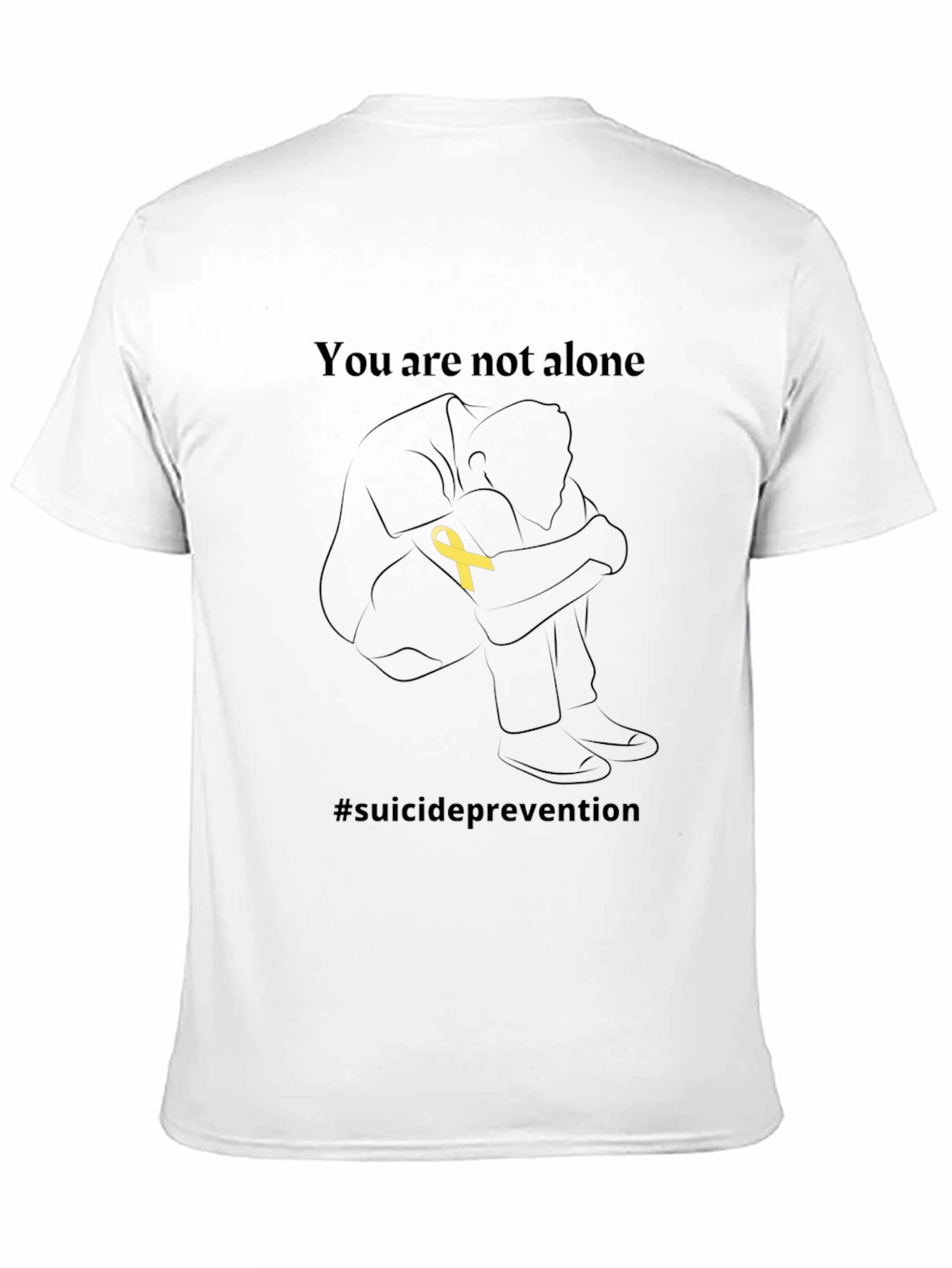 Black You Are Not Alone Suicide Prevention T-Shirt view 11