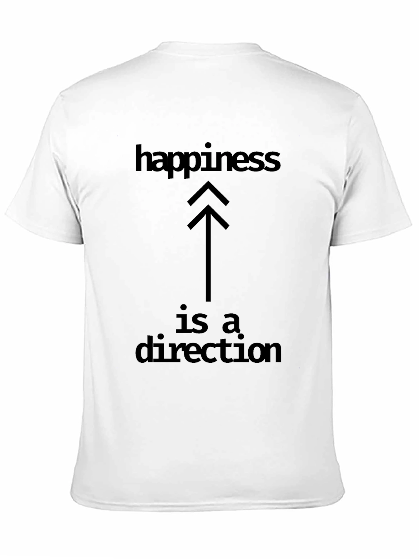 Black Happiness Direction Black Graphic Tee view 11