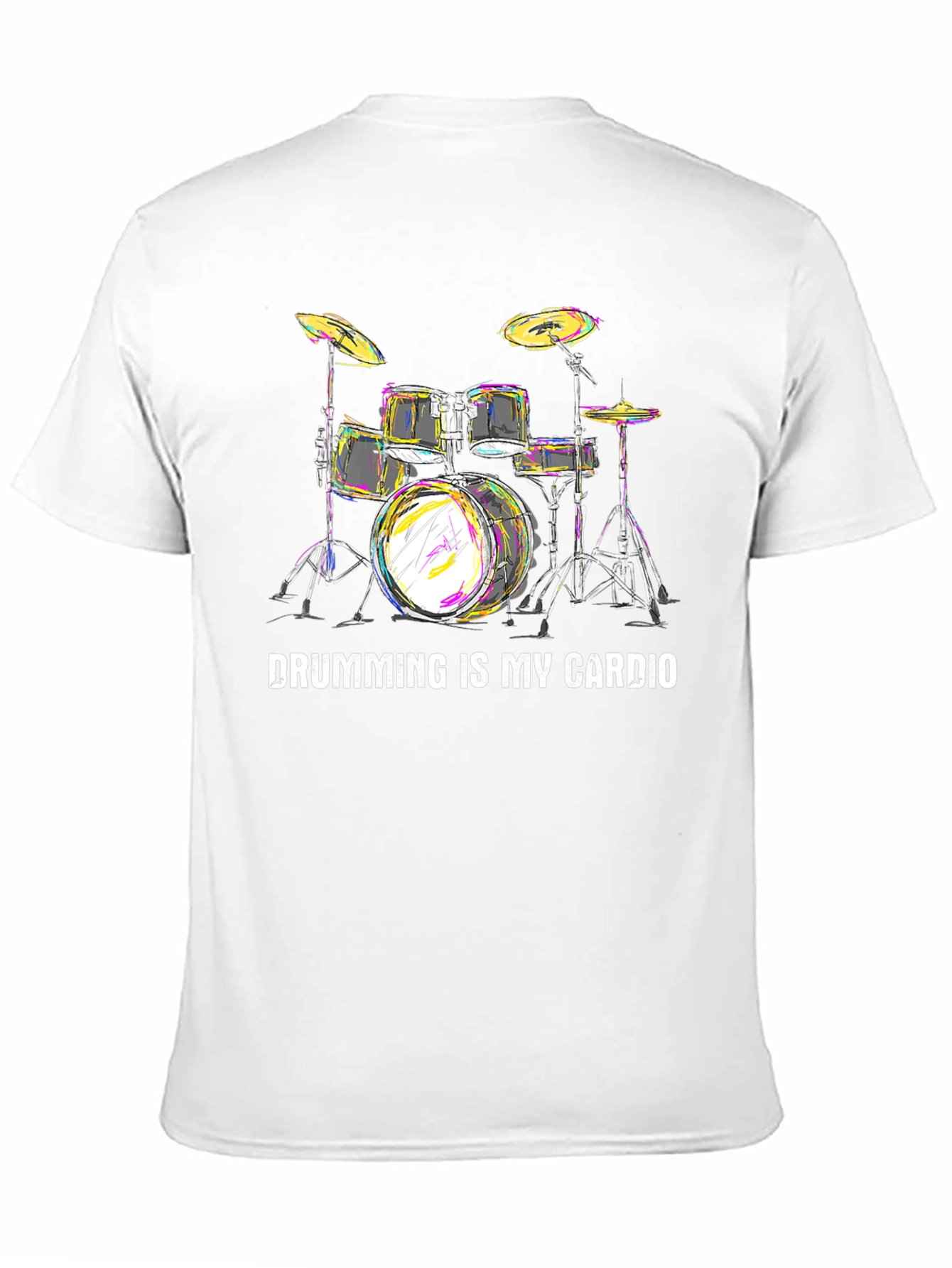 Black Drumming is My Cardio Black T-Shirt view 11