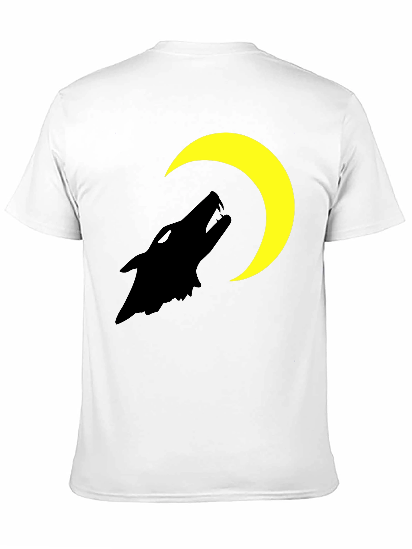 Black Wolf Moon Graphic T-Shirt - Black Cotton Tee view 11