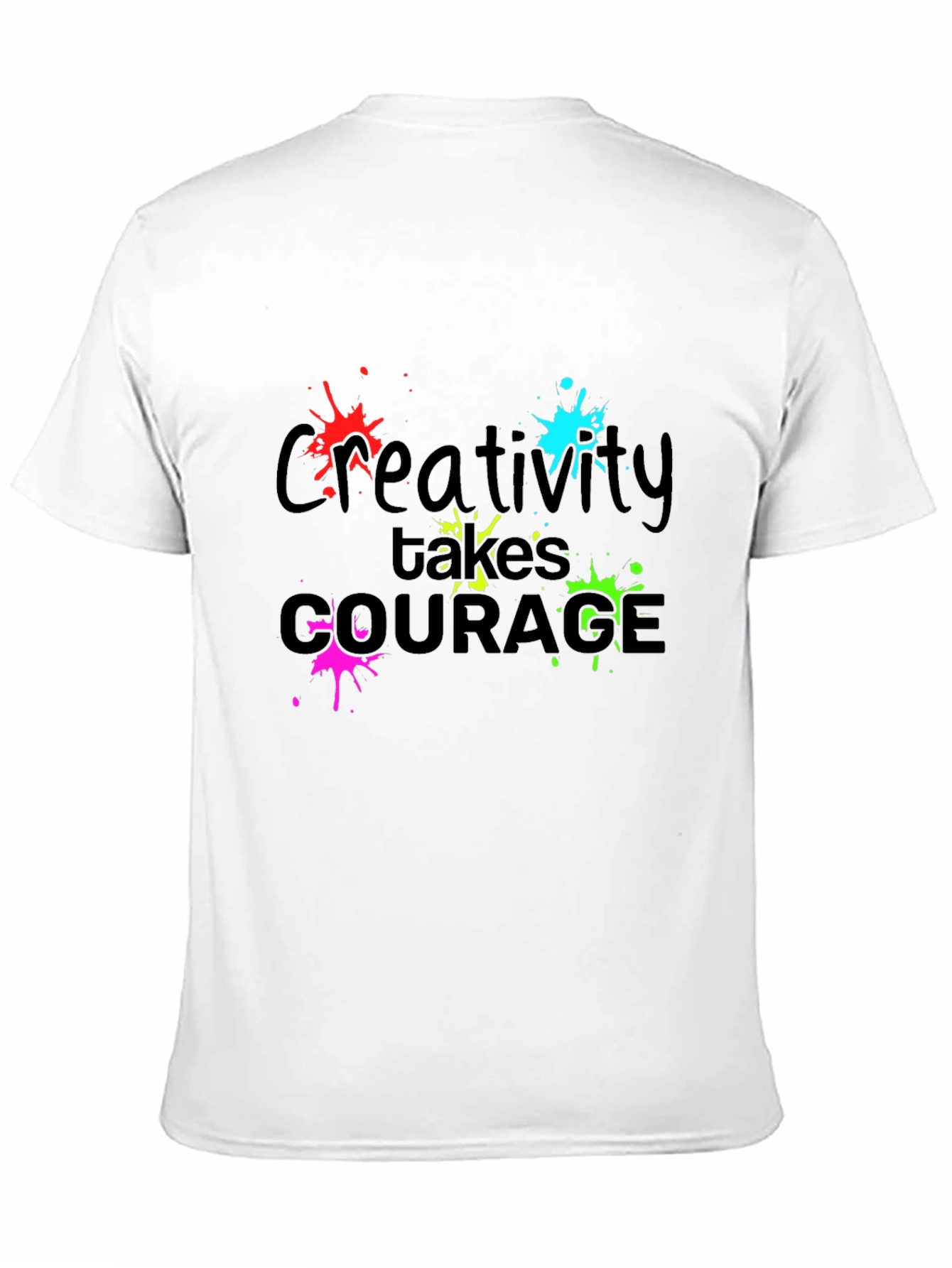 Black Creative Courage T-Shirt - Bold Design view 11