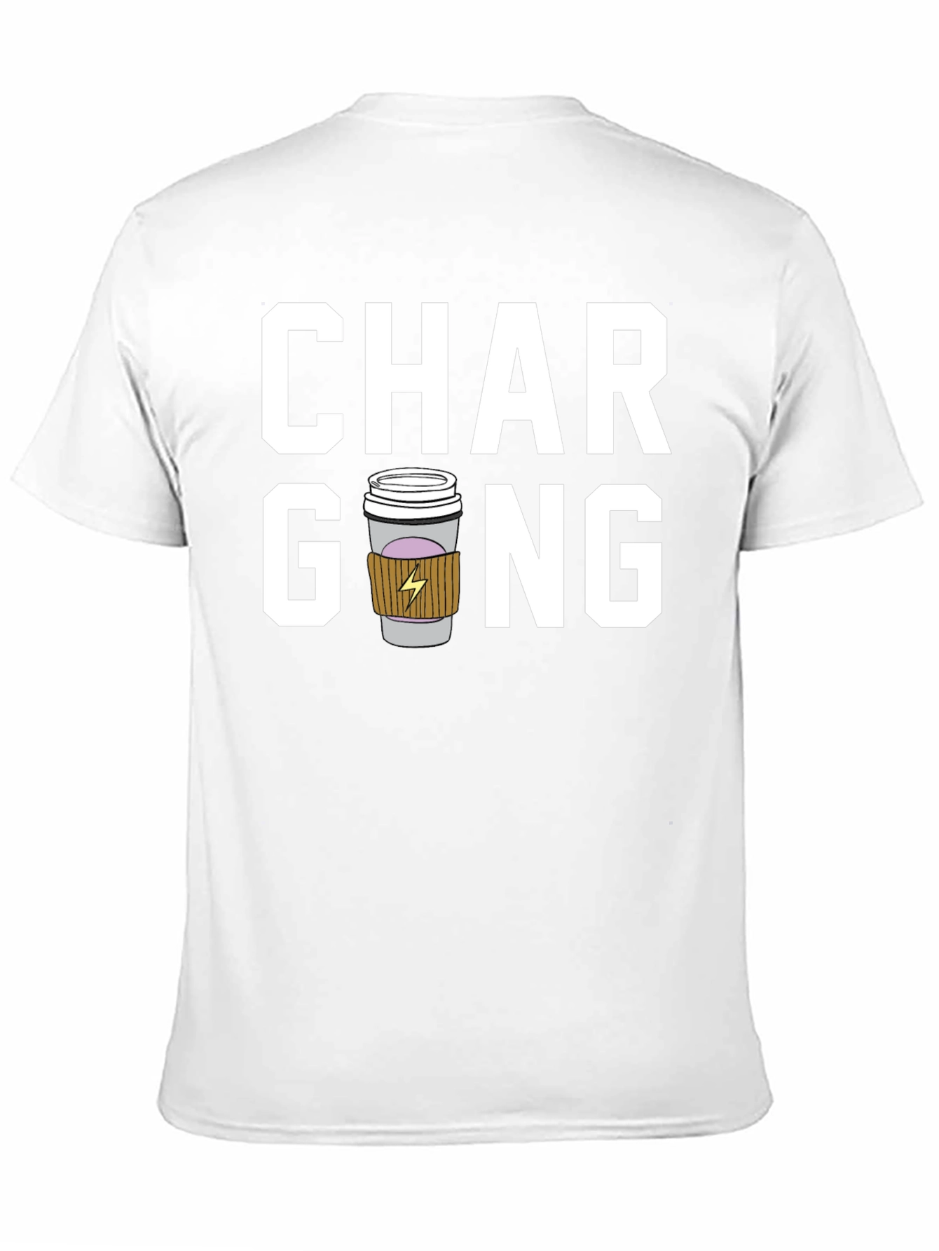 Black Charging Coffee Graphic T-Shirt view 11