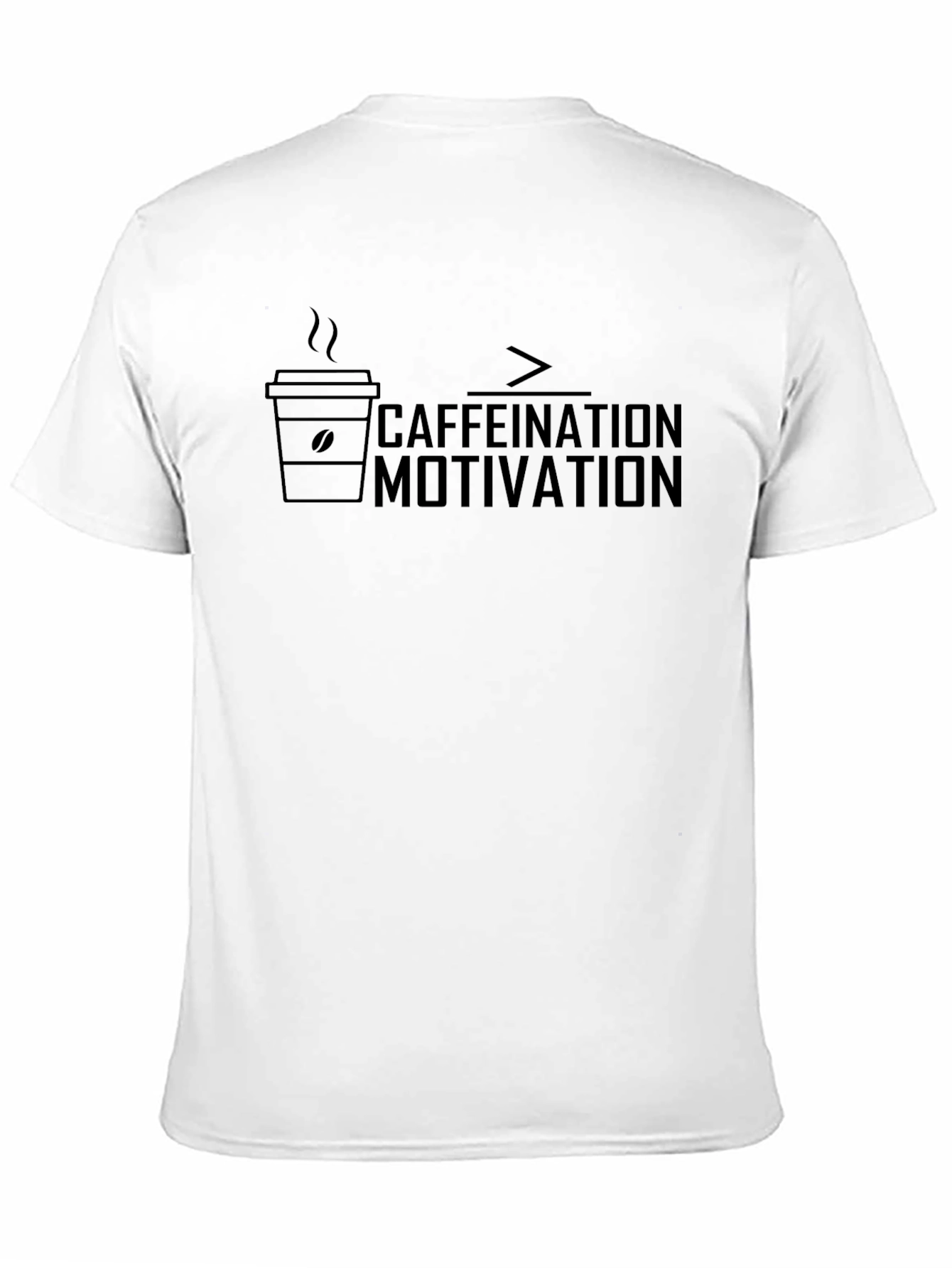 Black Caffeination Motivation Graphic Tee - Black view 11