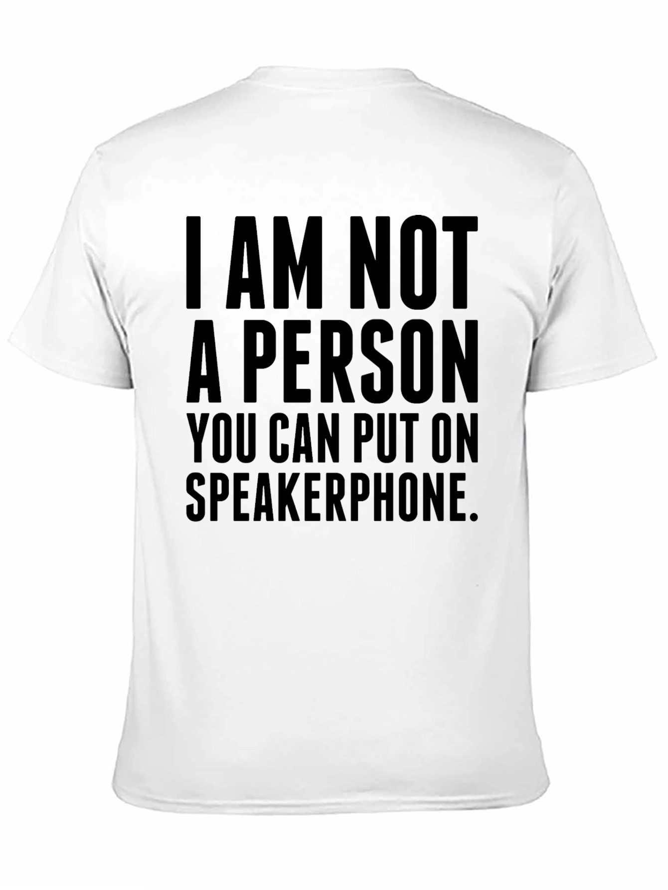 Black Speakerphone Humor Tee view 11