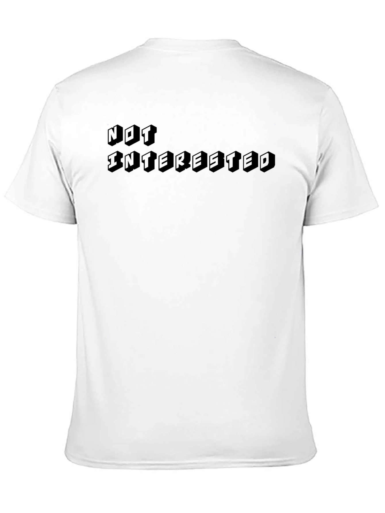 Black Not Interested Black Graphic Tee view 11