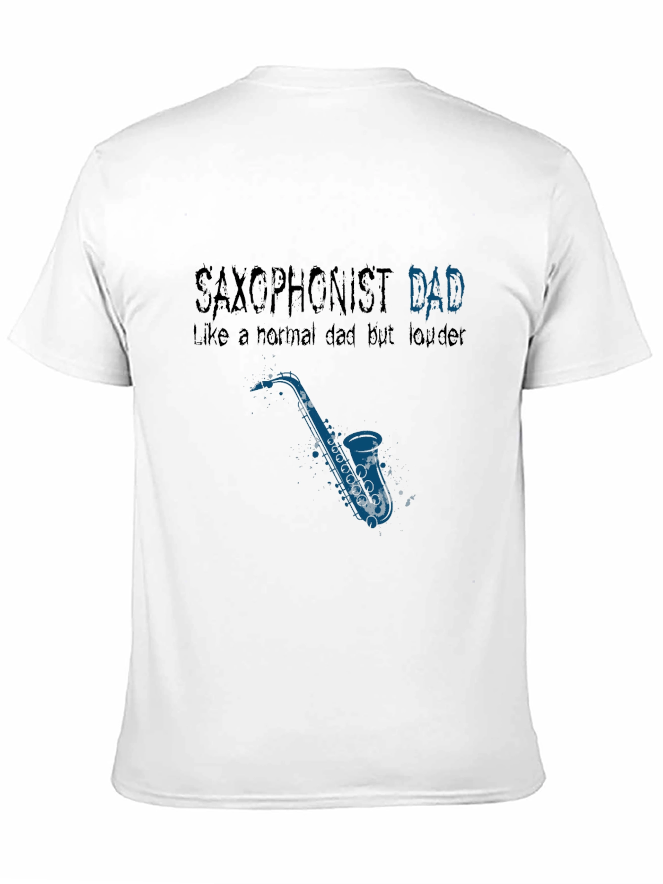 Black Saxophonist Dad T-Shirt - Musician Father's Day Gift view 11
