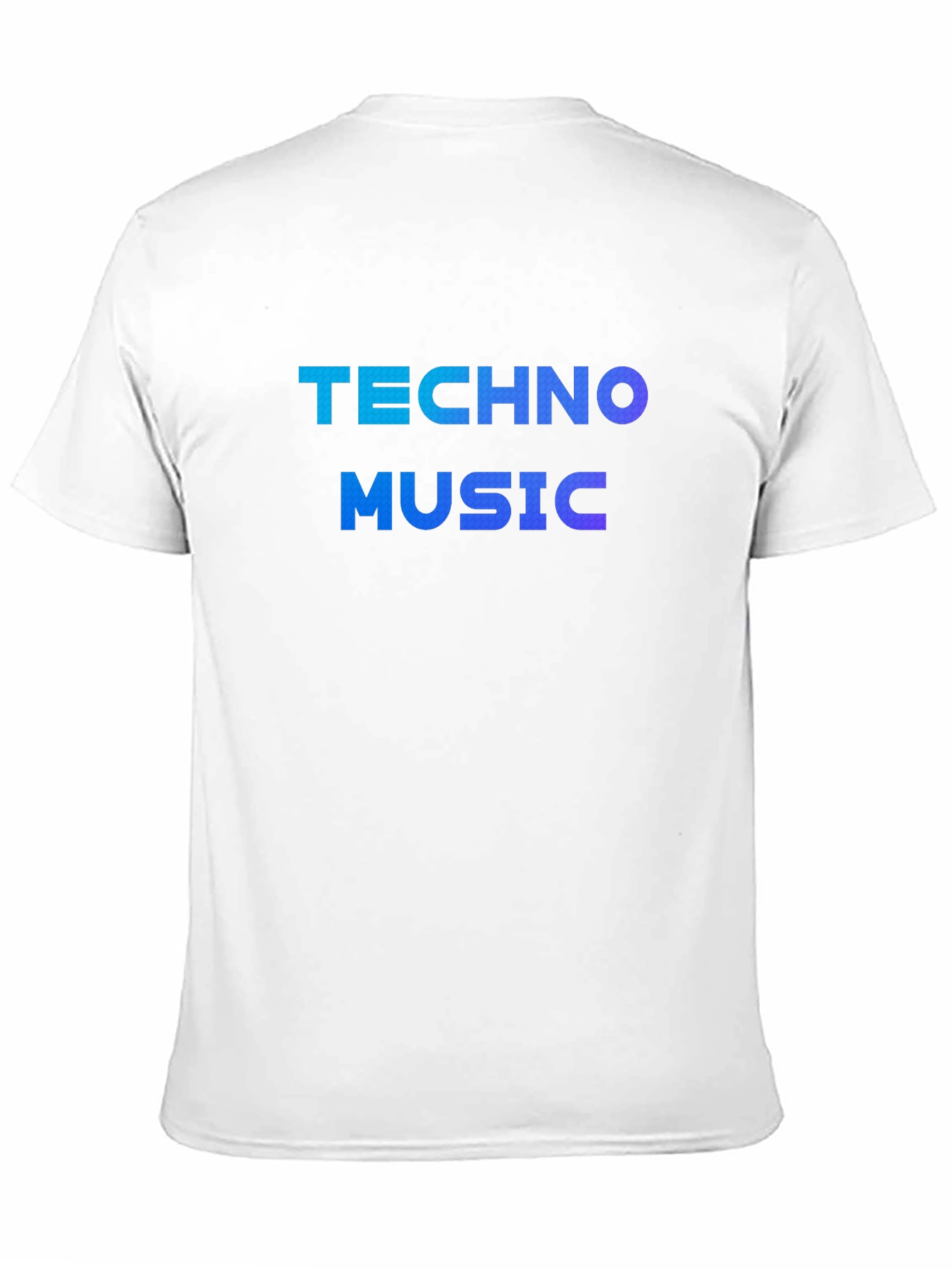 Black Techno Music Gradient Tee - Black Cotton T-Shirt view 11