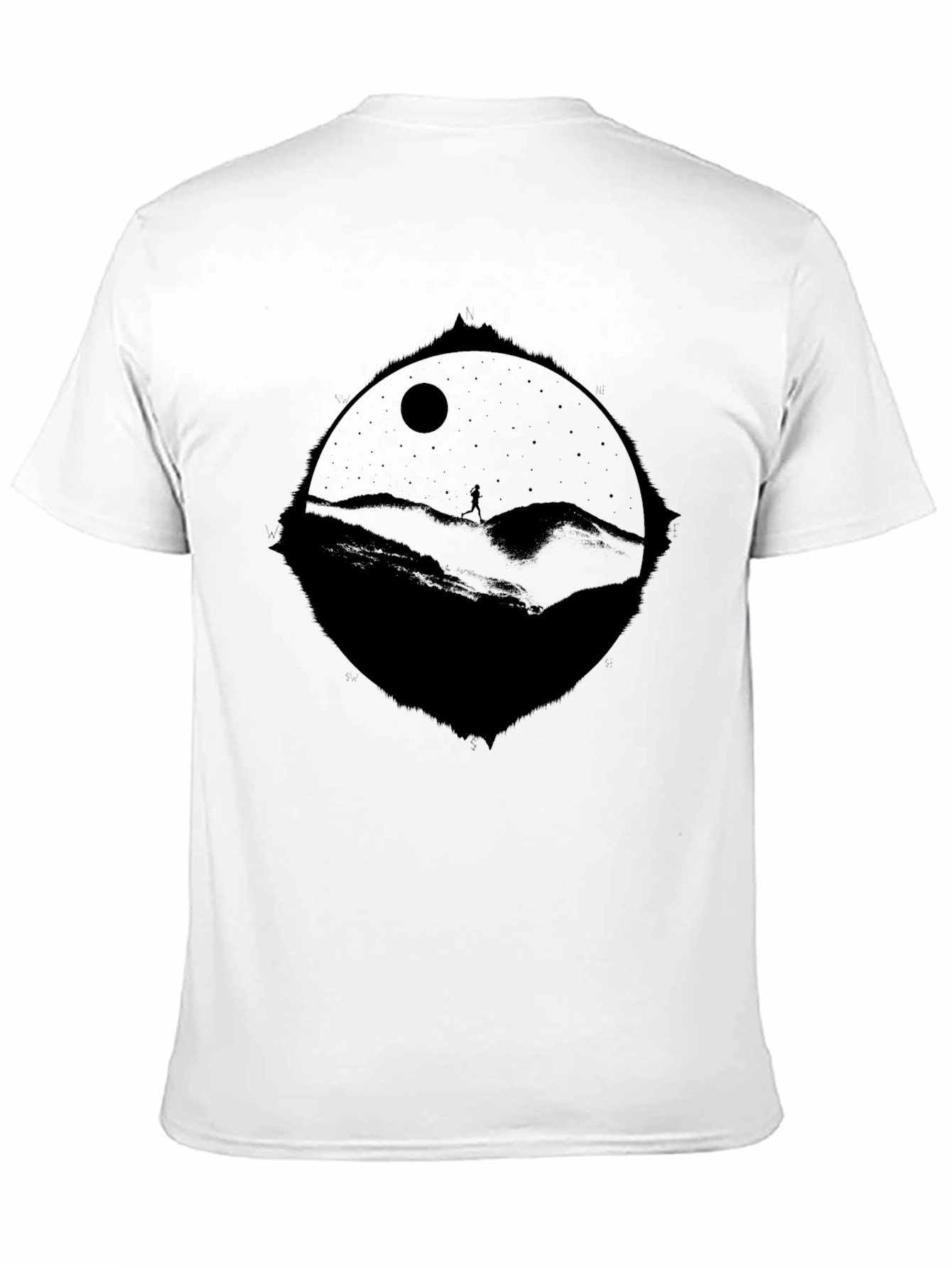 Black Nightscape Graphic T-Shirt - Black view 11