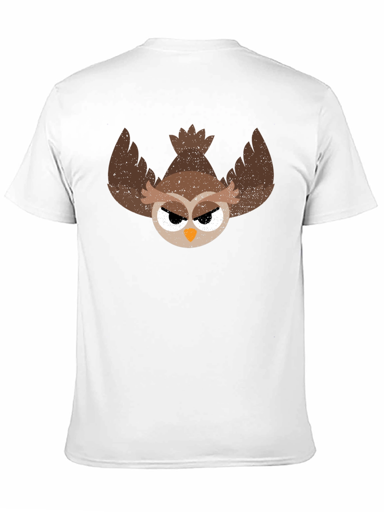 Black Grumpy Owl Graphic Tee - Men's Black T-Shirt view 11