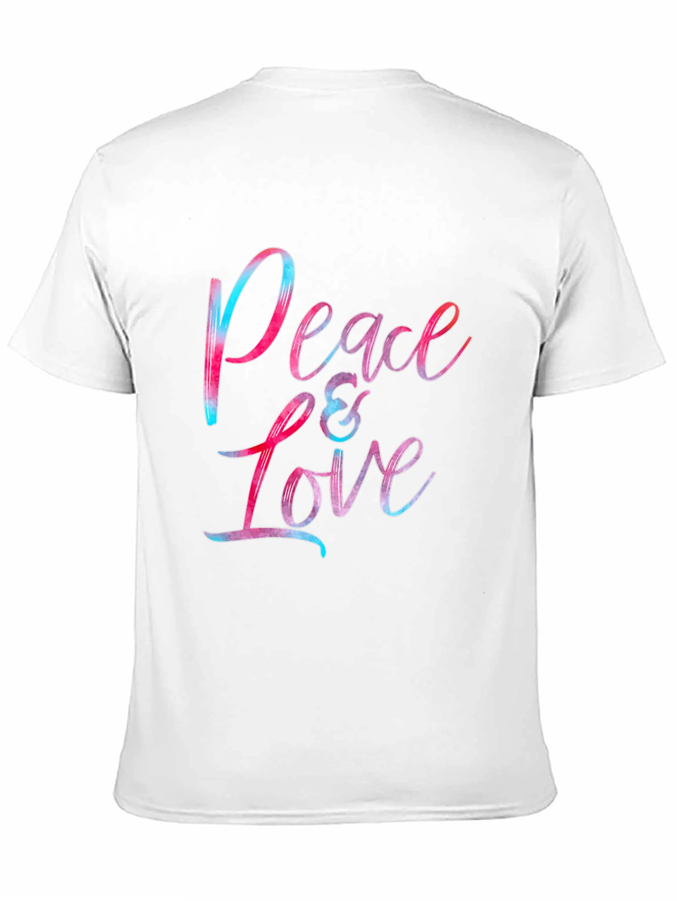 Black Peace & Love Graphic Tee - Soft Cotton Blend Comfort view 11