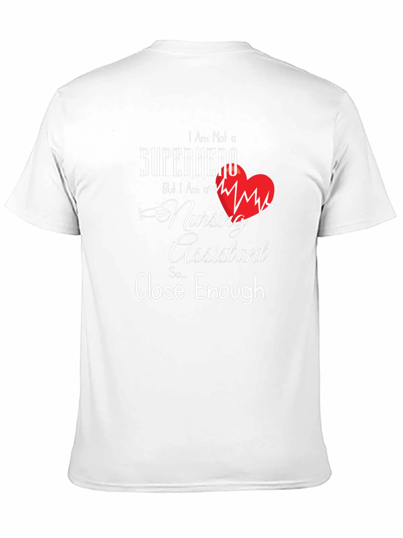 Black Nursing Assistant Superhero Graphic T-Shirt view 11