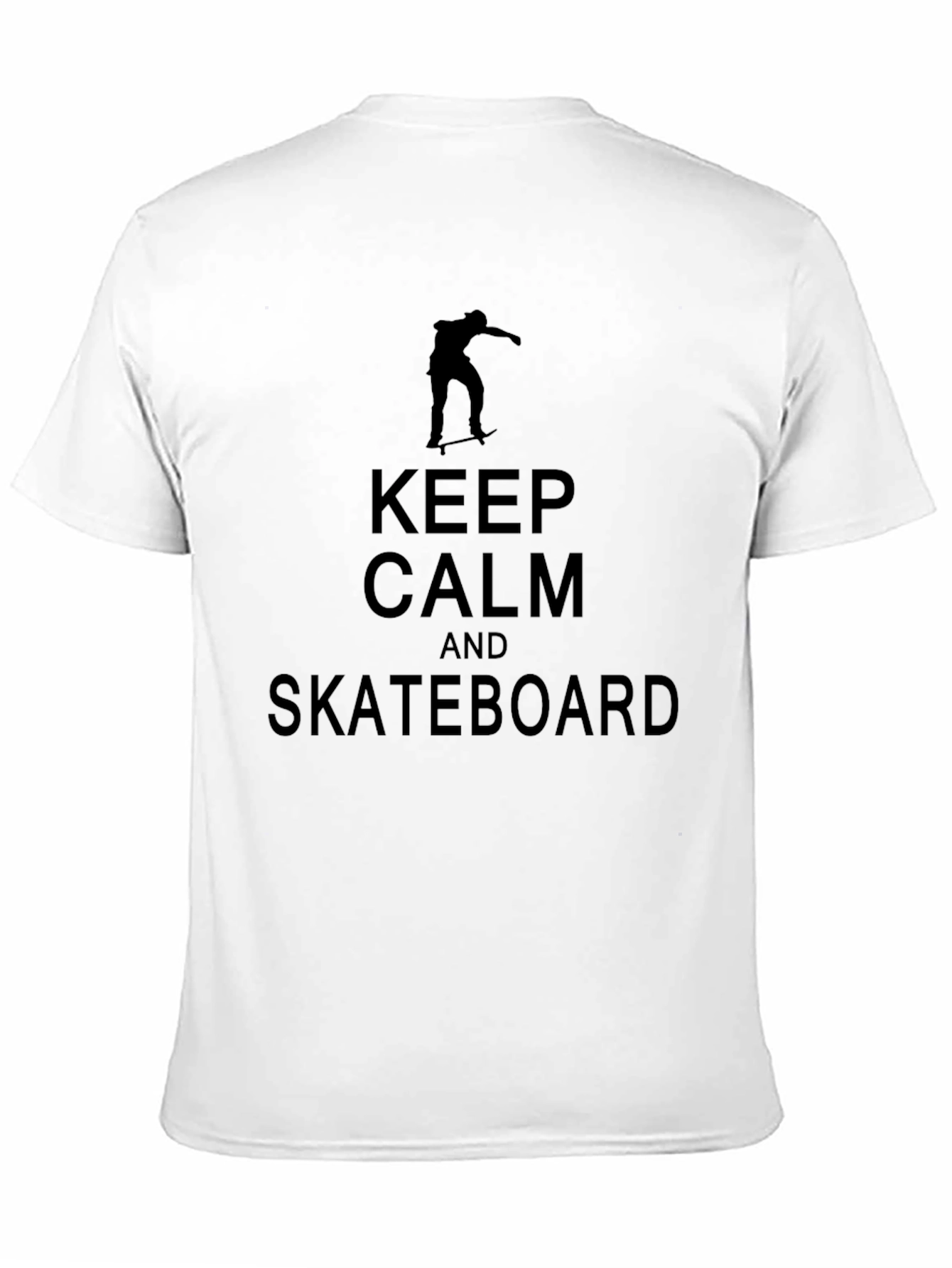 Black Keep Calm & Skateboard Graphic Tee - Black view 11