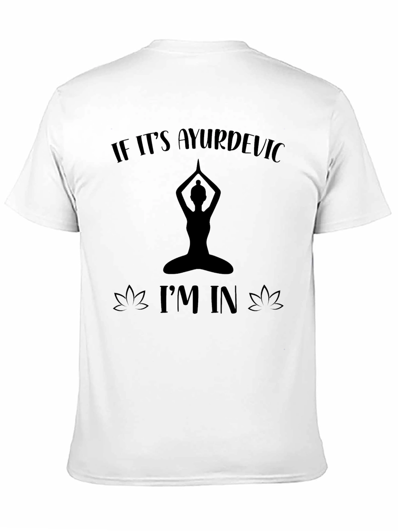 Black Ayurvedic Yoga T-Shirt - Meditate in Style view 11