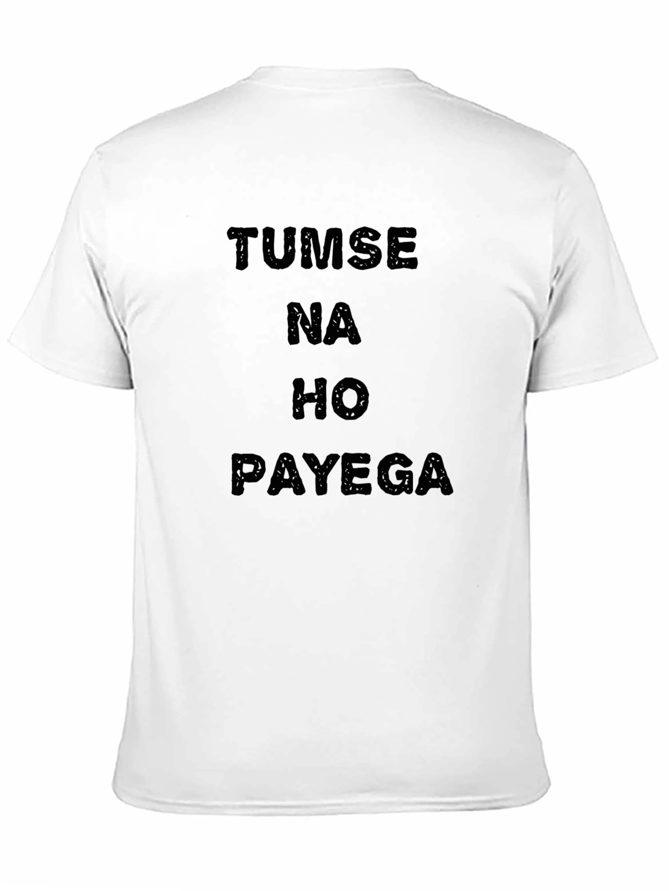 Black Tumse Na Ho Payega T-Shirt - Black Cotton Blend view 11