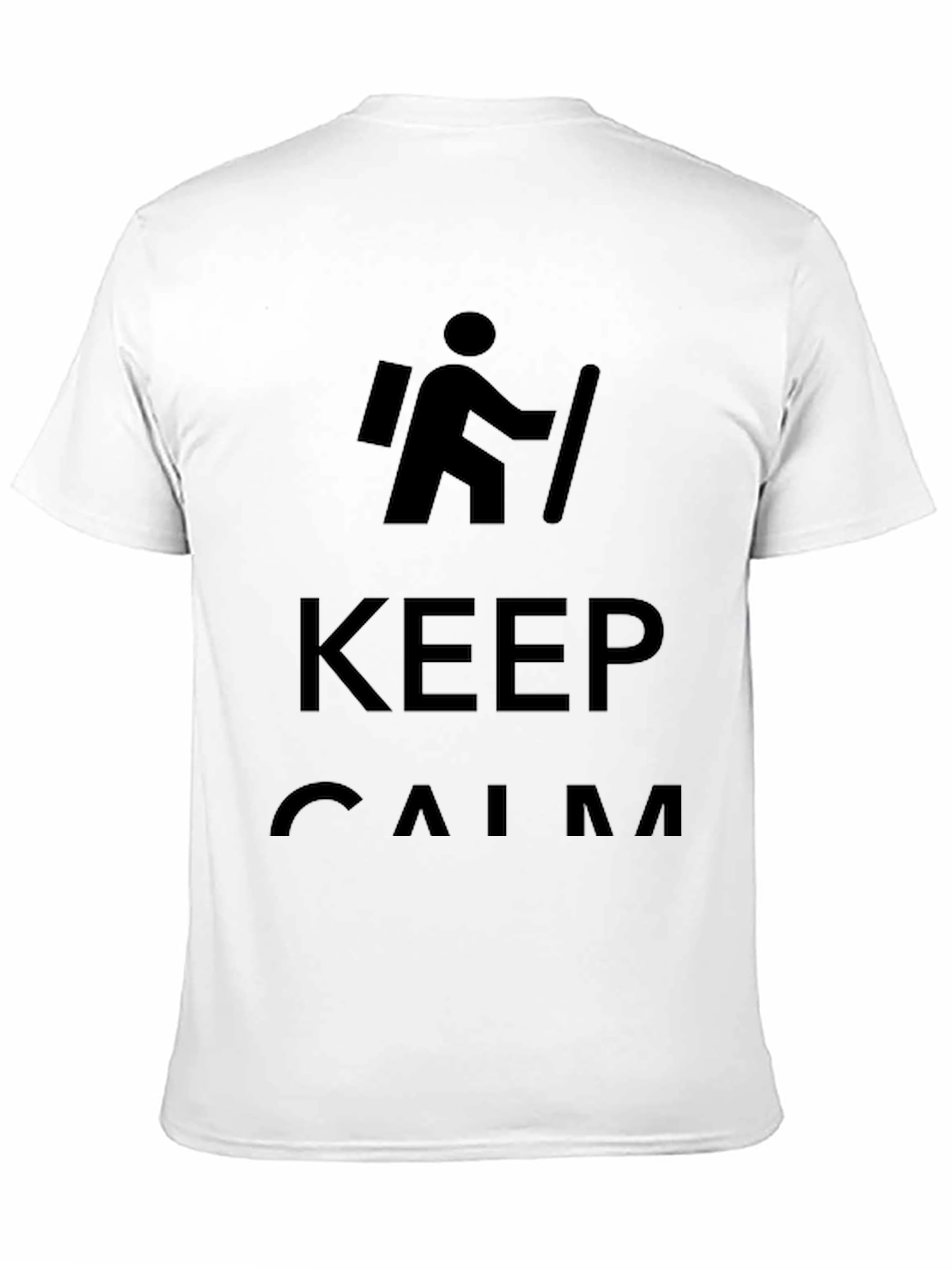 Black Keep Calm Hiking T-Shirt - Men's Crew Neck Tee view 11