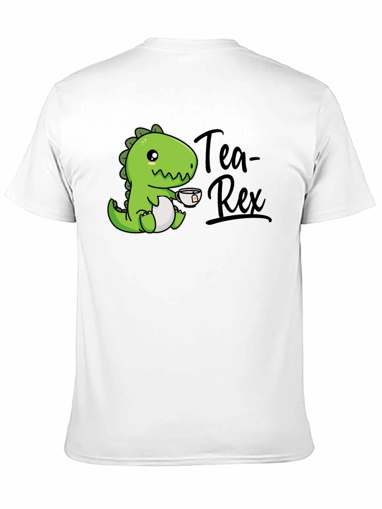Black Tea Rex T-Shirt - Cute Dinosaur Graphic Tee view 11