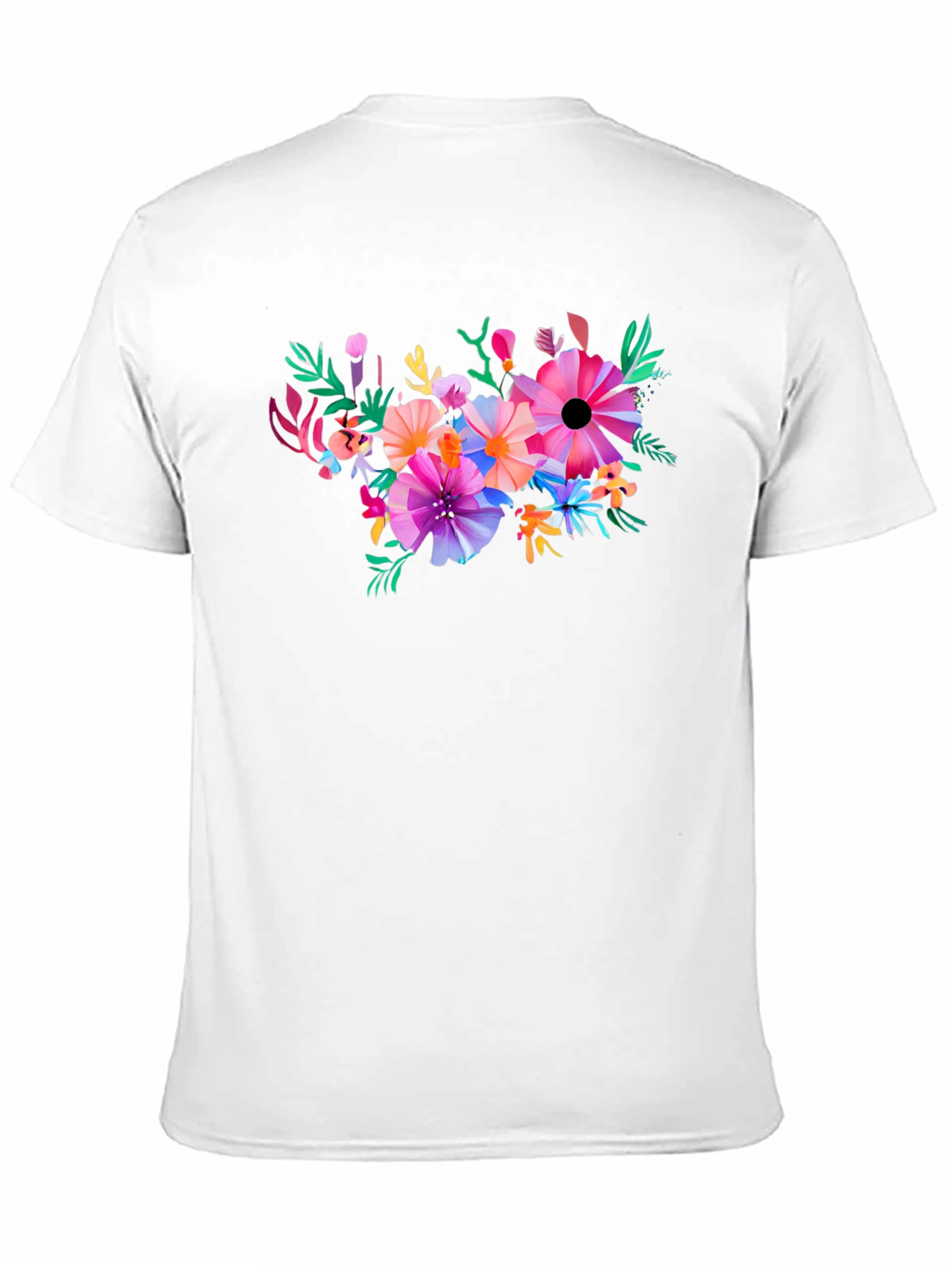 Black Floral Graphic Black T-Shirt view 11