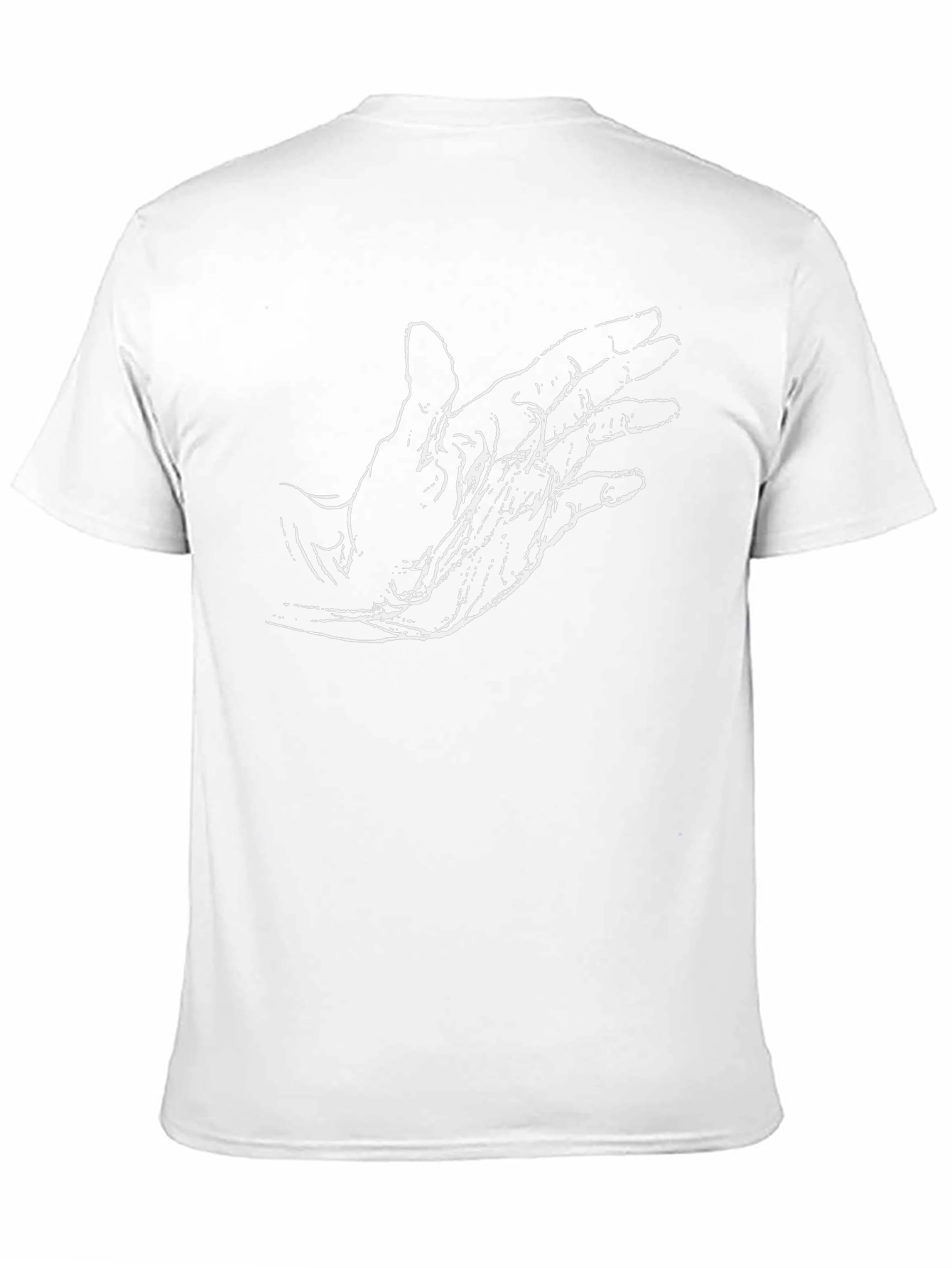 Abstract Hand Graphic Tee - Soft Black T-Shirt - 11