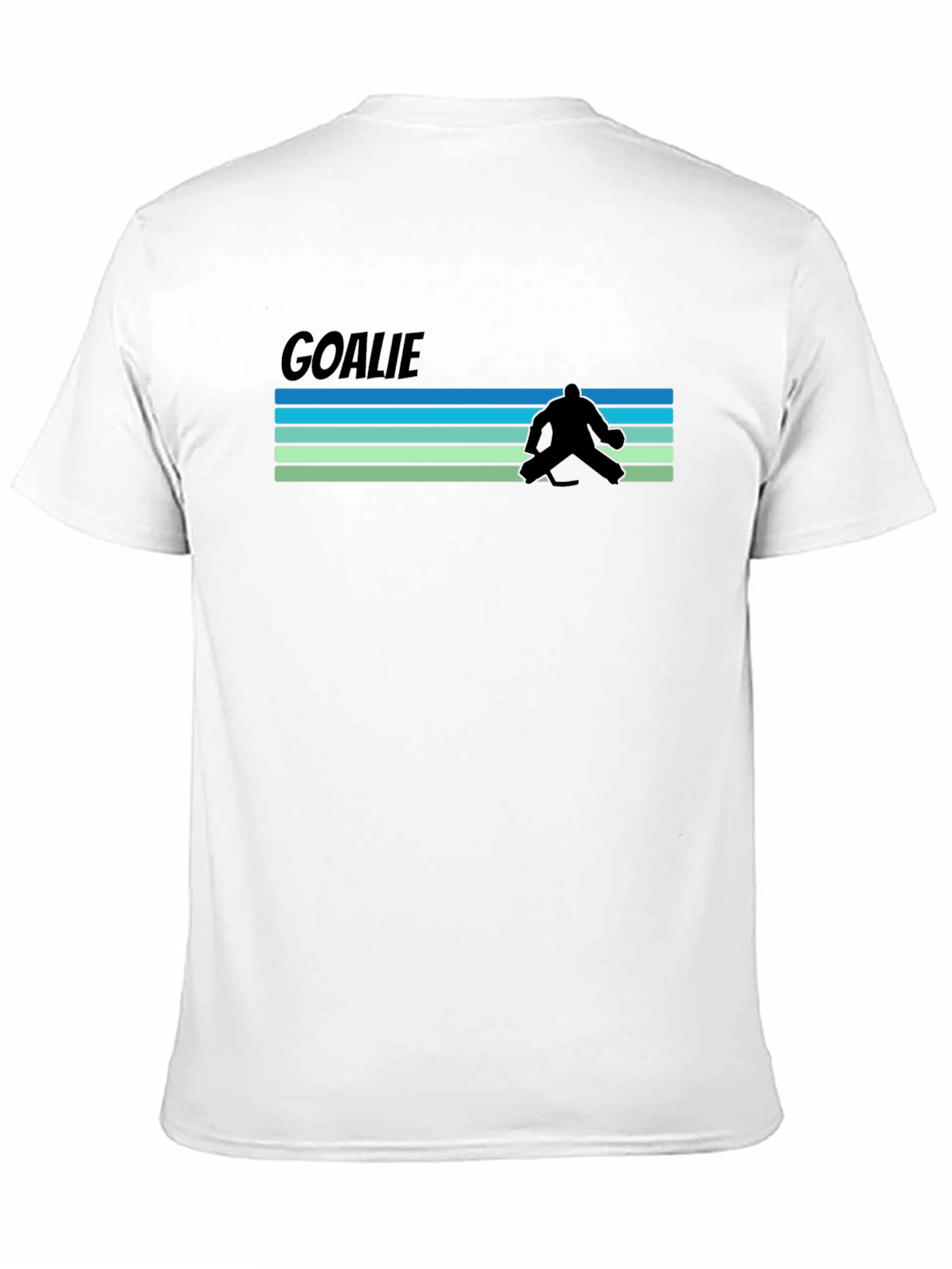 Black Goalie Retro T-Shirt - Hockey Fan Tee view 11