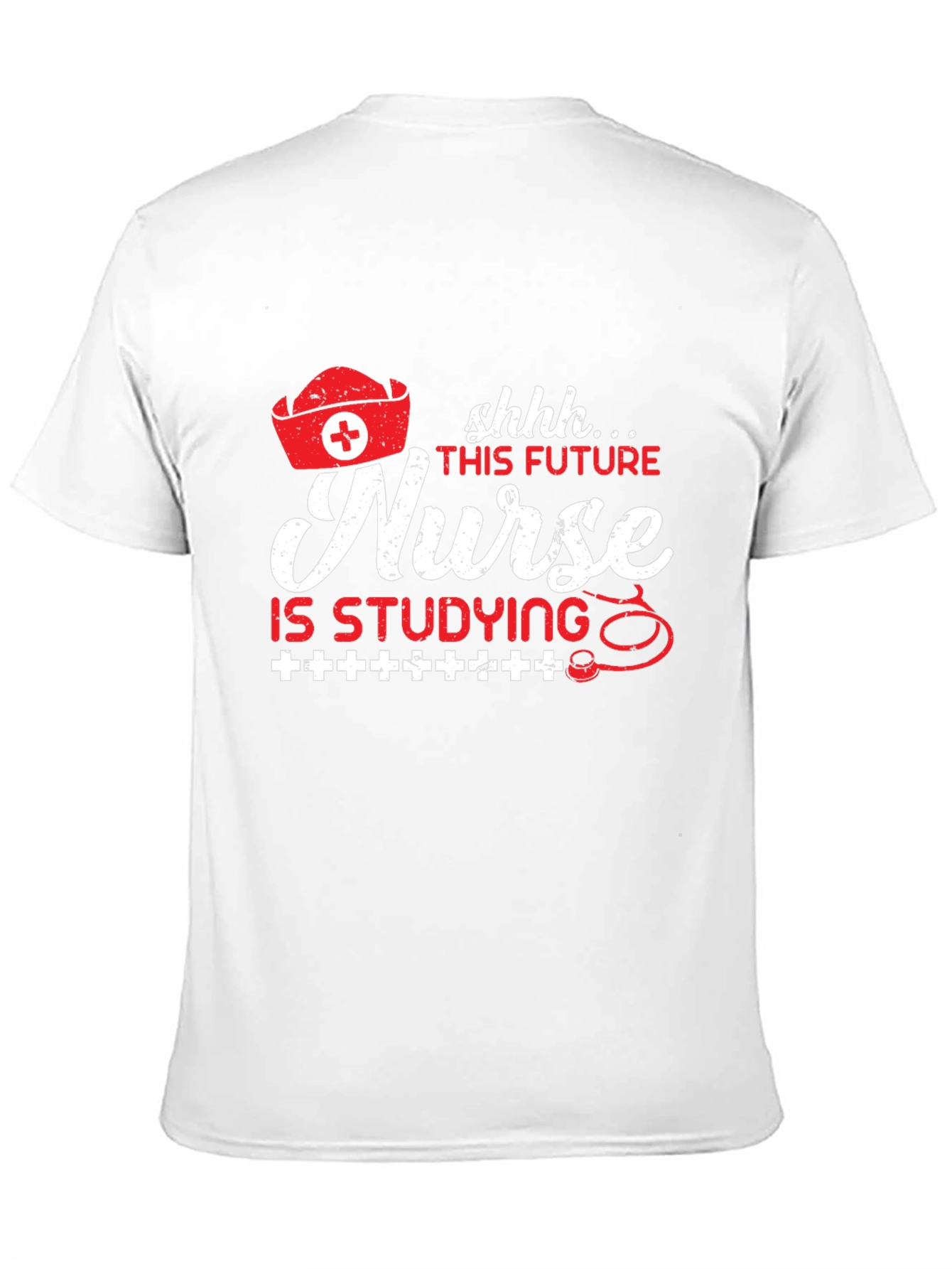 Black Future Nurse Studying Black T-Shirt view 11