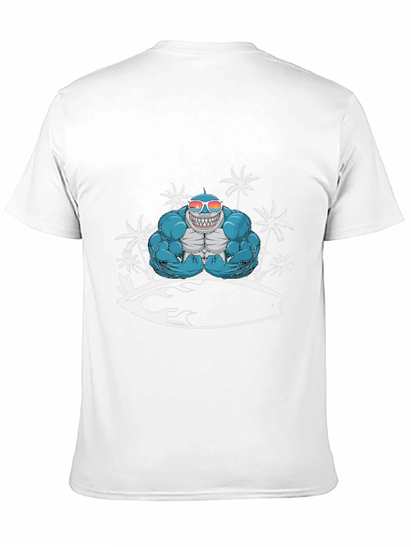 Black Shark Surf T-Shirt: Beach Muscle Graphic Tee view 11