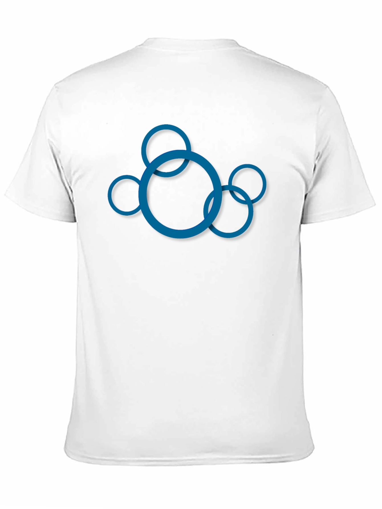 Black Abstract Circle Design Black T-Shirt view 11