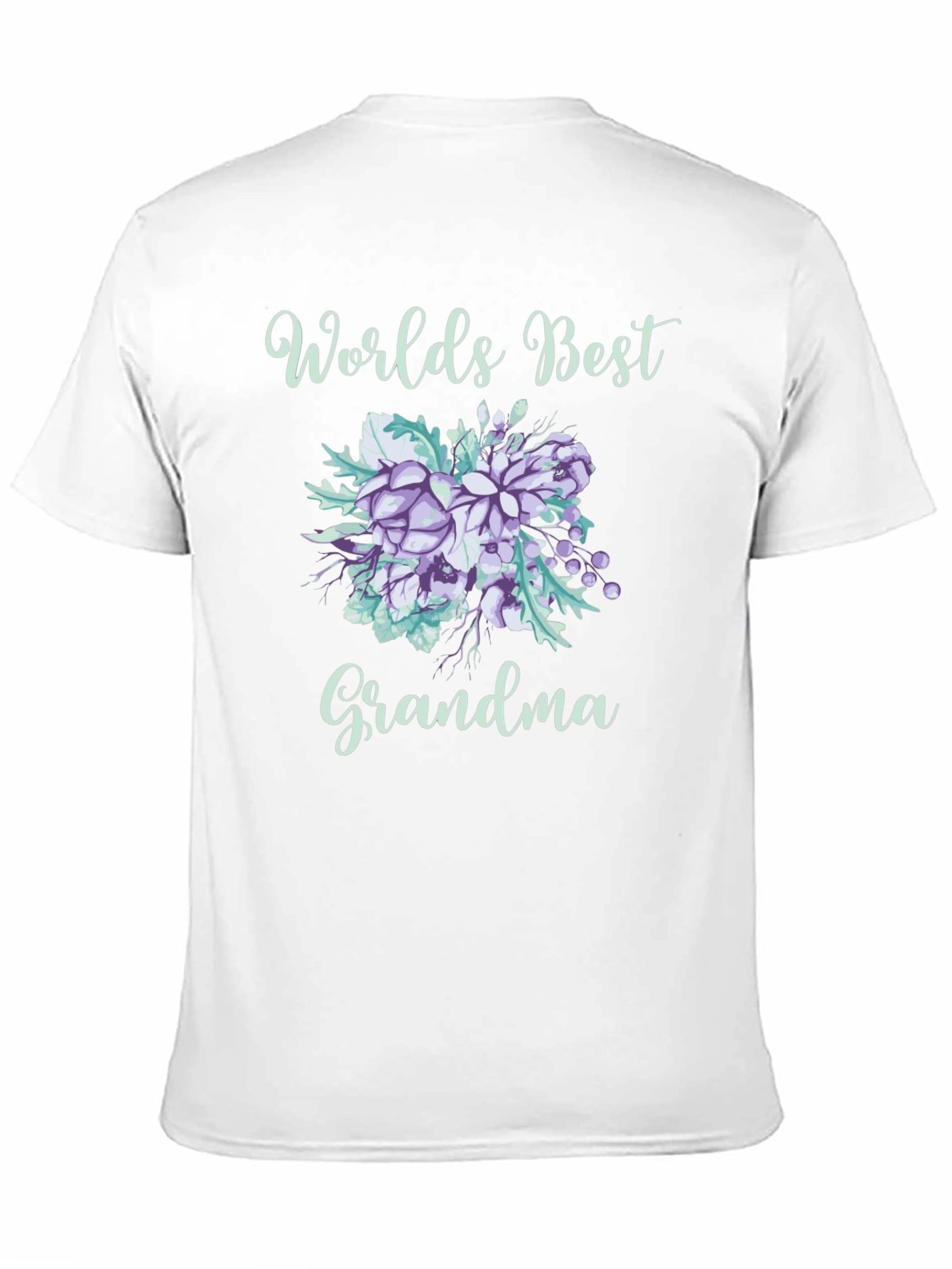 Black World's Best Grandma Floral T-Shirt view 11