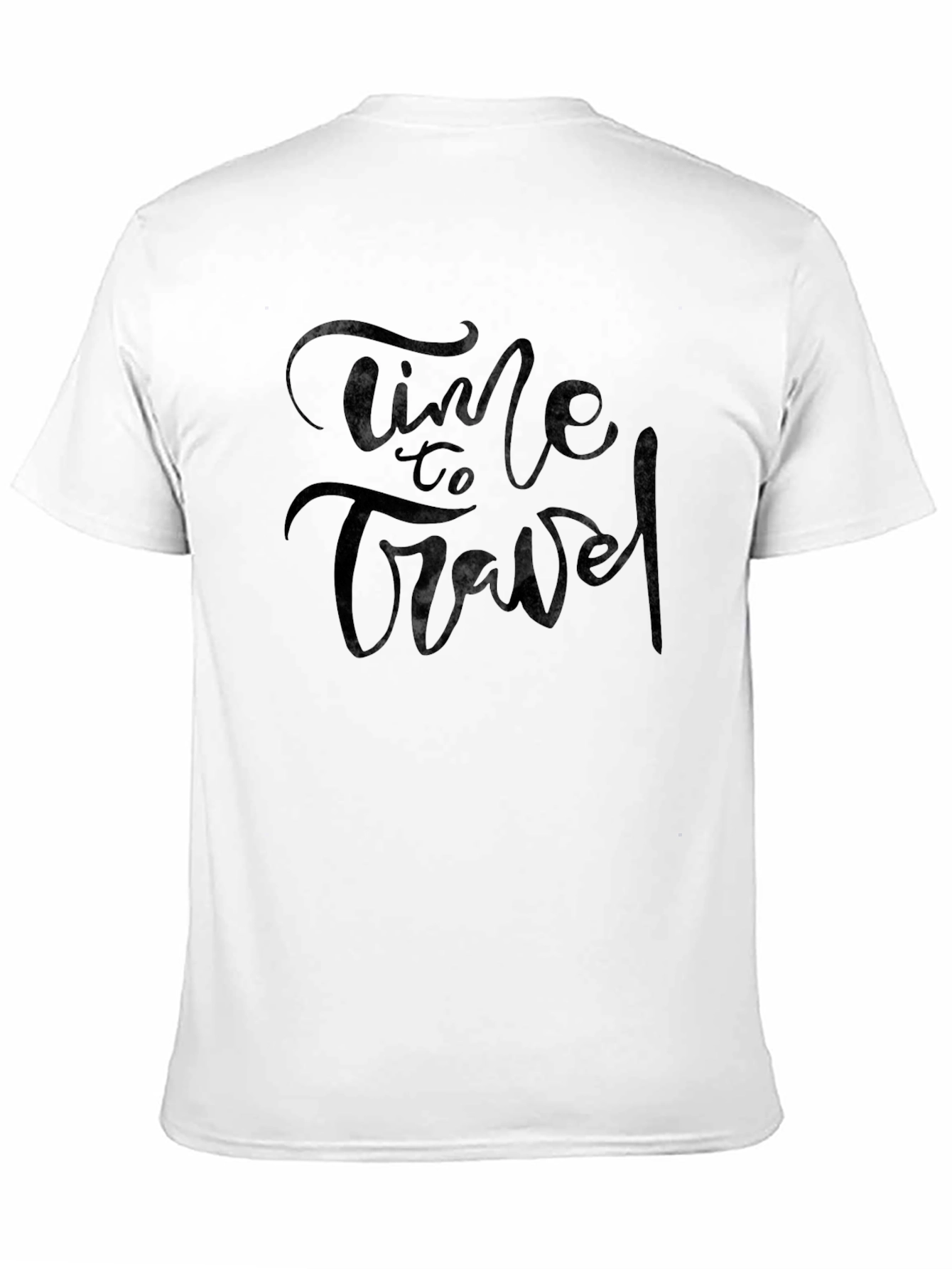 Black Time to Travel Graphic Tee - Black Cotton Comfort view 11