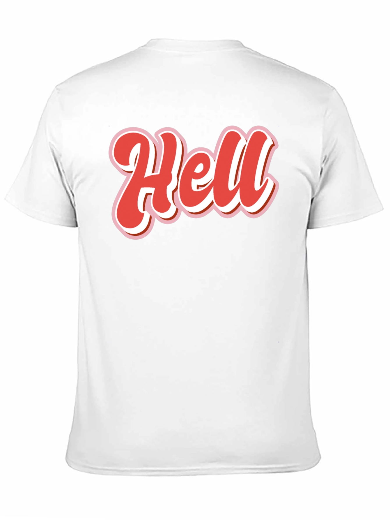 Black Retro "Hell" Graphic Tee - Black Cotton Blend Shirt view 11