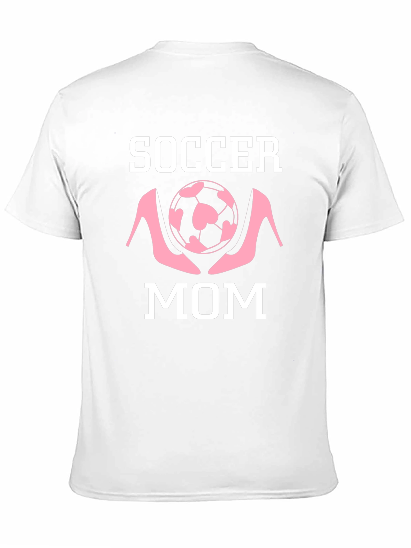 Black Soccer Mom T-Shirt: Heels & Hearts view 11