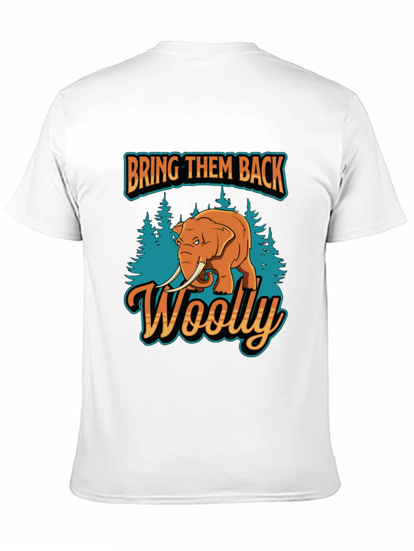 Black Bring Them Back Woolly Mammoth T-Shirt view 11