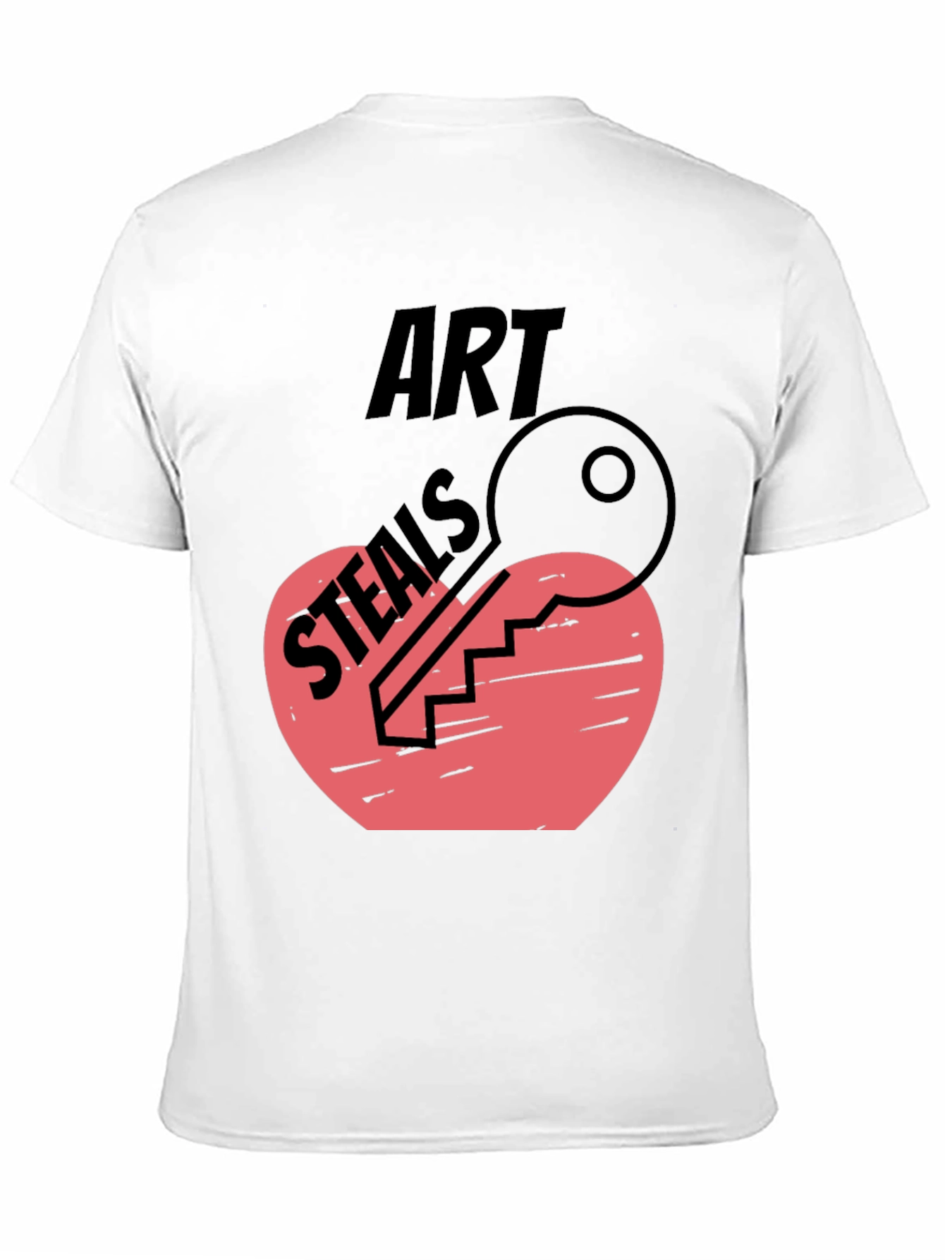 Black Art Steals Heart Key Graphic Tee view 11