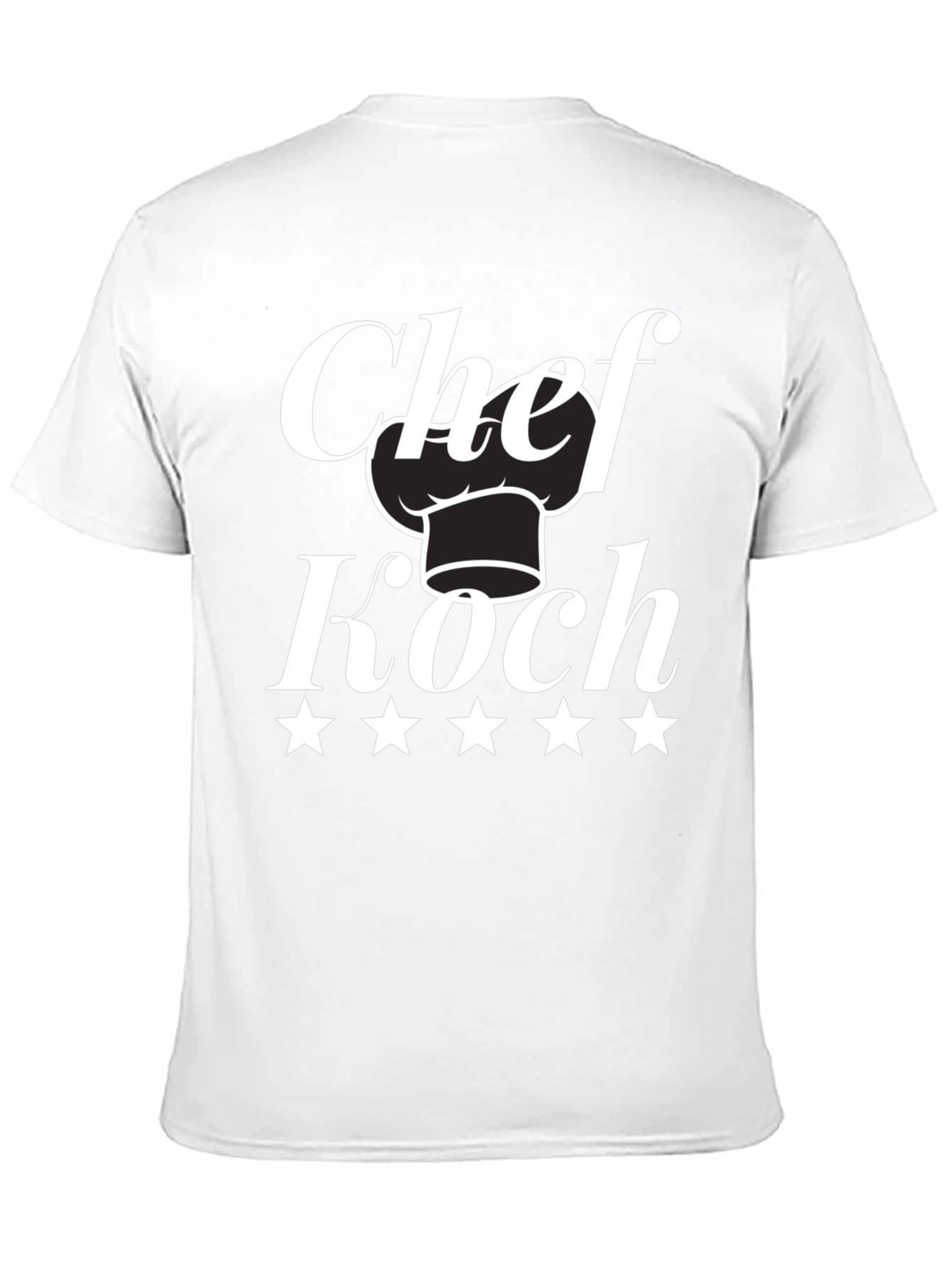 Black Chef Koch T-Shirt - Five Star Design view 11