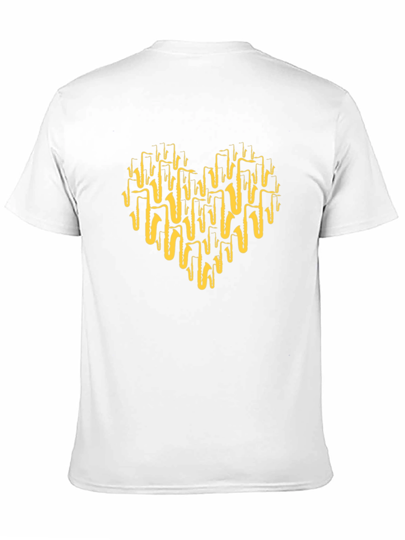 Black Saxophone Heart Graphic T-Shirt - Black view 11