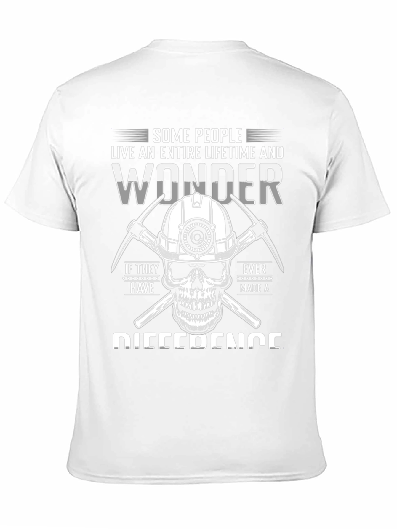 Black Miner Skull Graphic Tee: Live with Purpose view 11