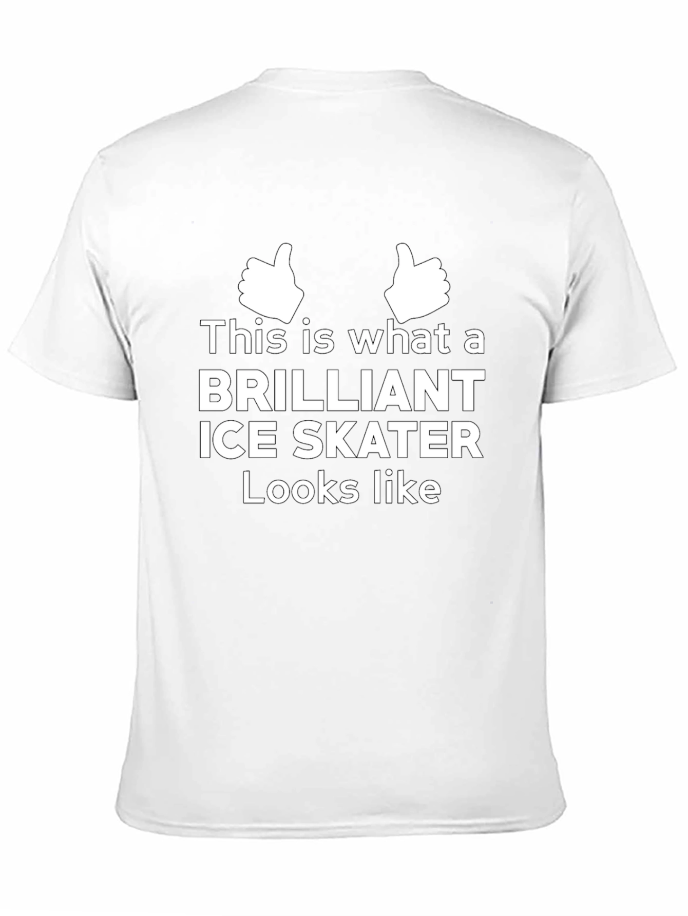 Black Brilliant Ice Skater T-Shirt - Novelty Design view 11