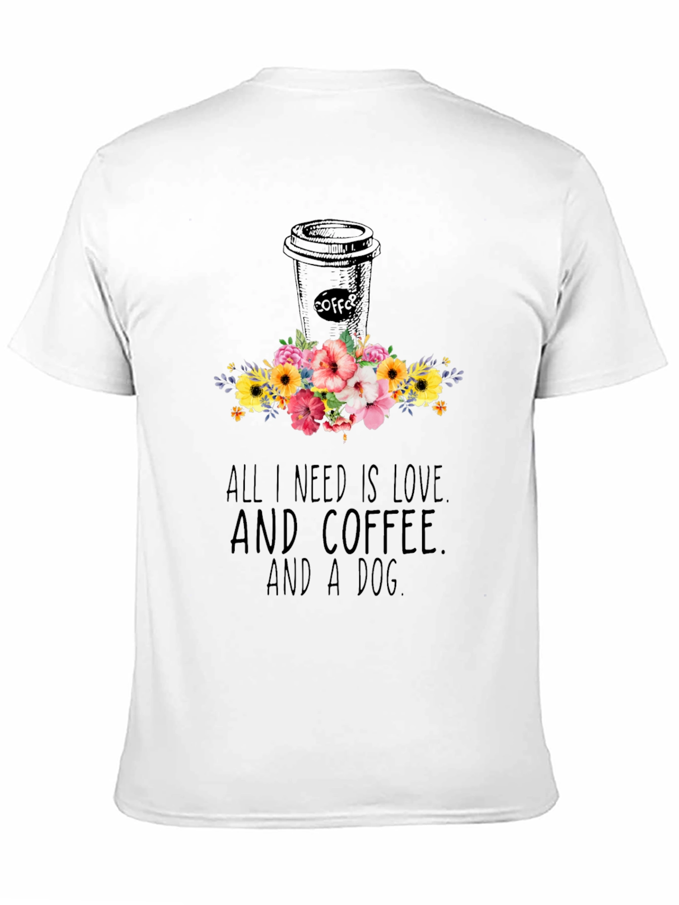 Black Love, Coffee, & Dog T-Shirt view 11