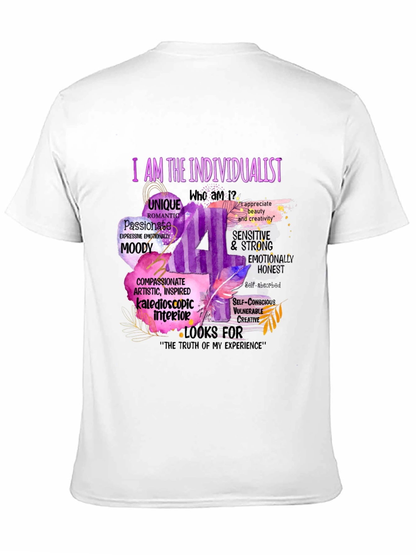 Black Individualist Graphic T-Shirt - Express Yourself! view 11