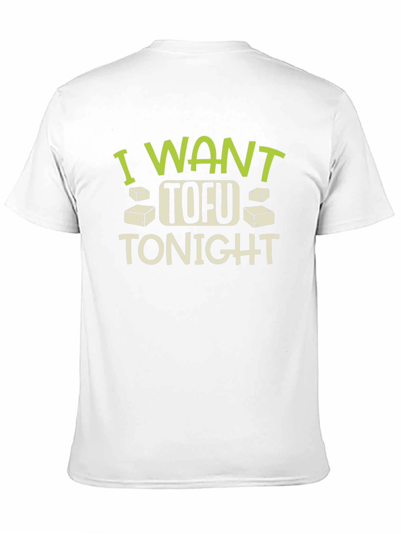 Black I Want Tofu Tonight T-Shirt - Funny Vegan Tee view 11