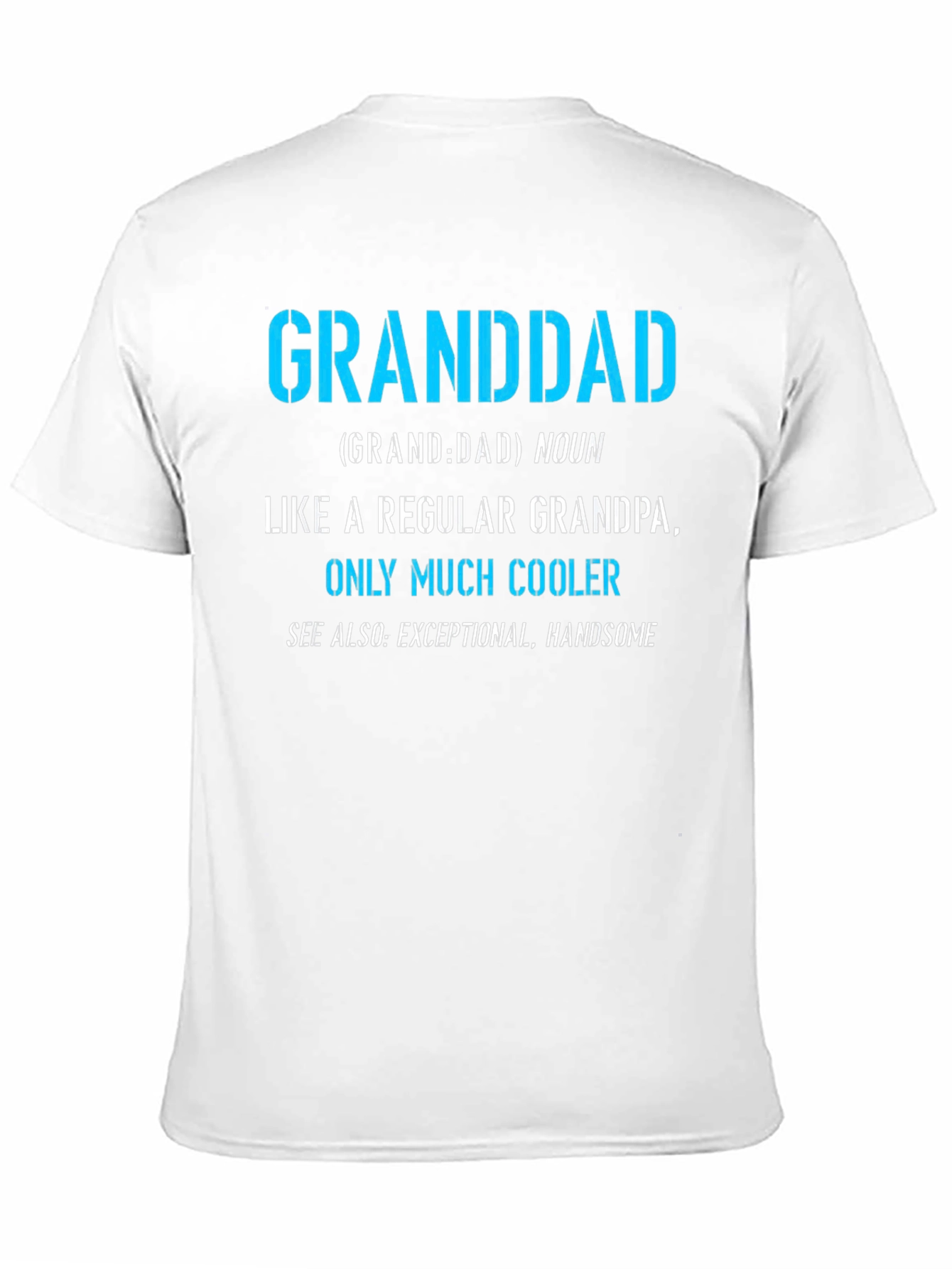 Black Granddad Definition T-Shirt - Cool Grandpa Tee view 11