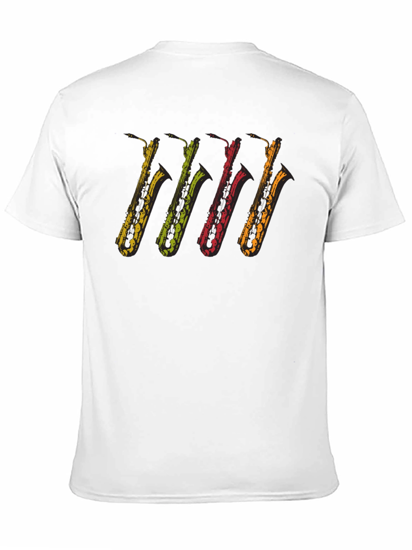 Black Cool Saxophones Black T-Shirt | Music Lover Tee view 11