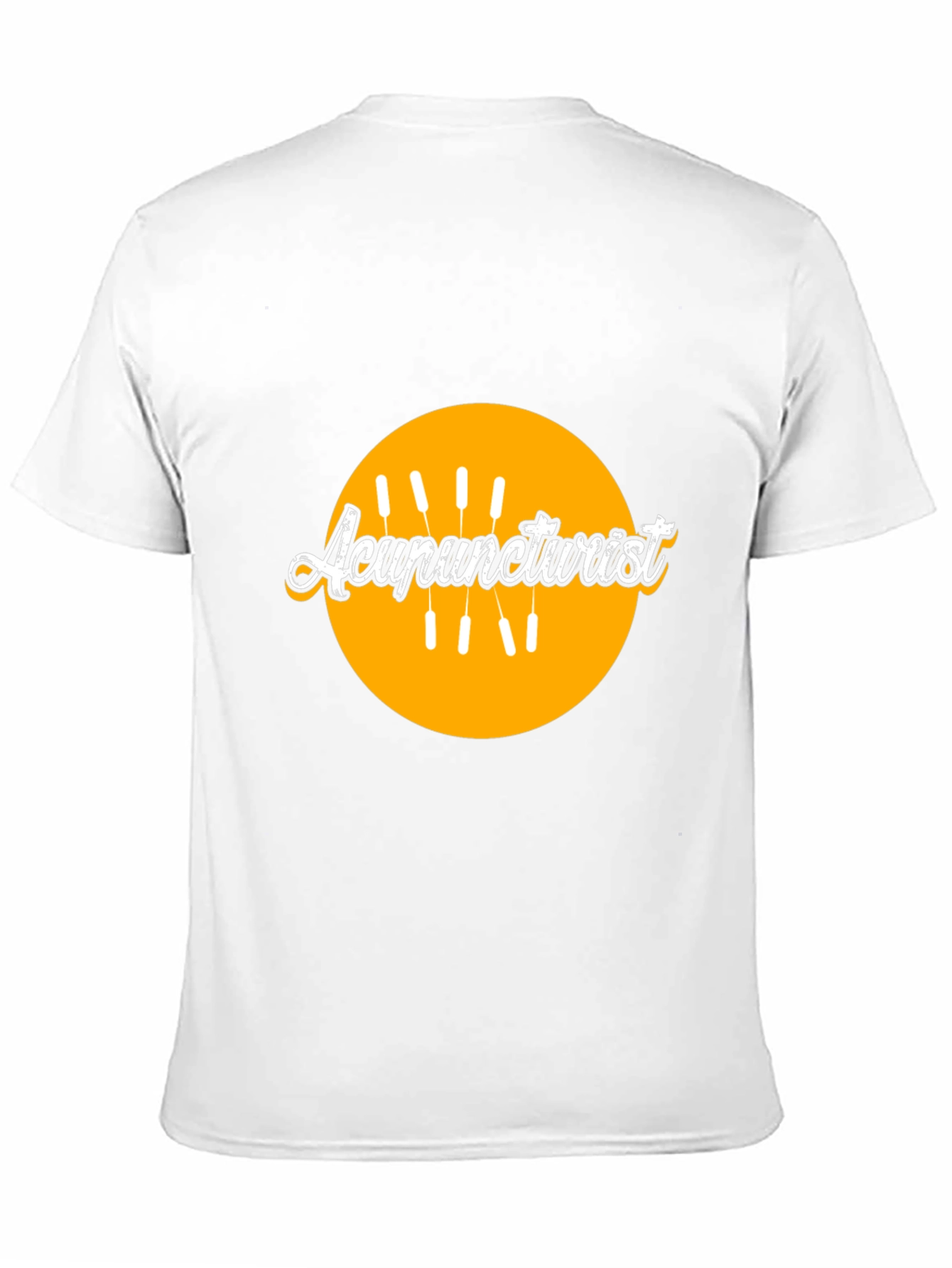 Black Acupuncturist Black T-Shirt with Graphic Design view 11