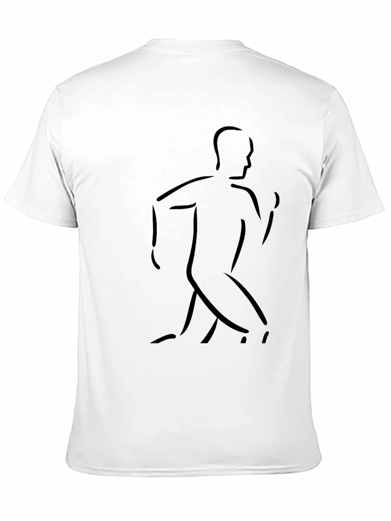 Black Men's Running Silhouette Graphic Tee - Black view 11