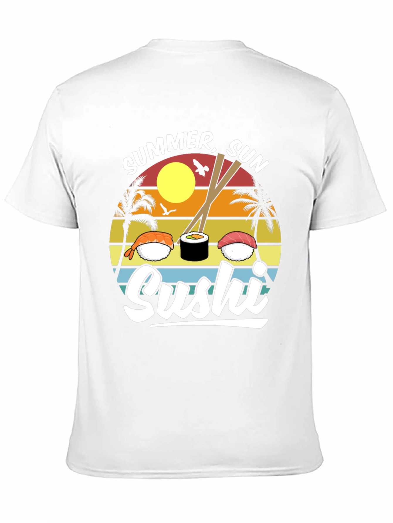 Black Summer Sun Sushi Graphic Tee view 11