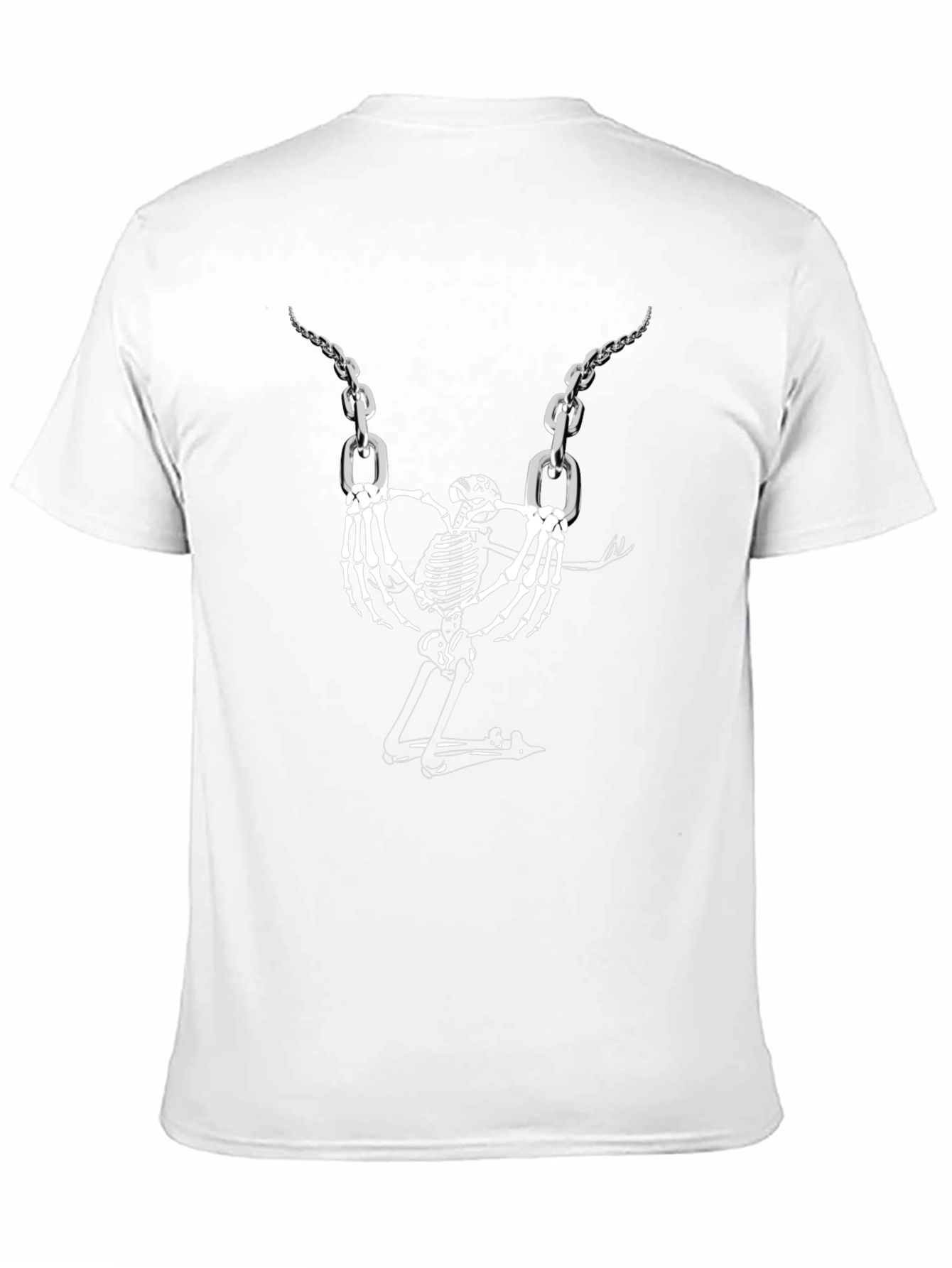 Black Skeleton Swing T-Shirt - Dark Humor Tee view 11