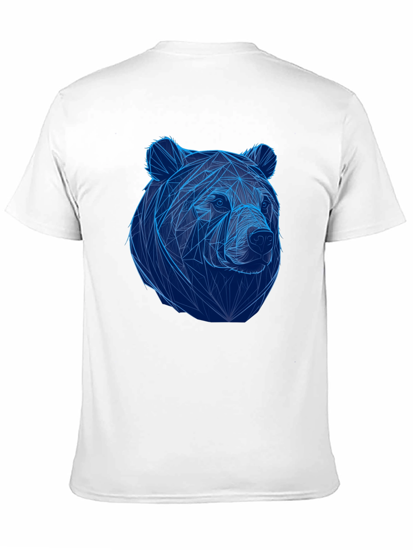 Black Geometric Bear Graphic Tee - Cool Animal Design view 11